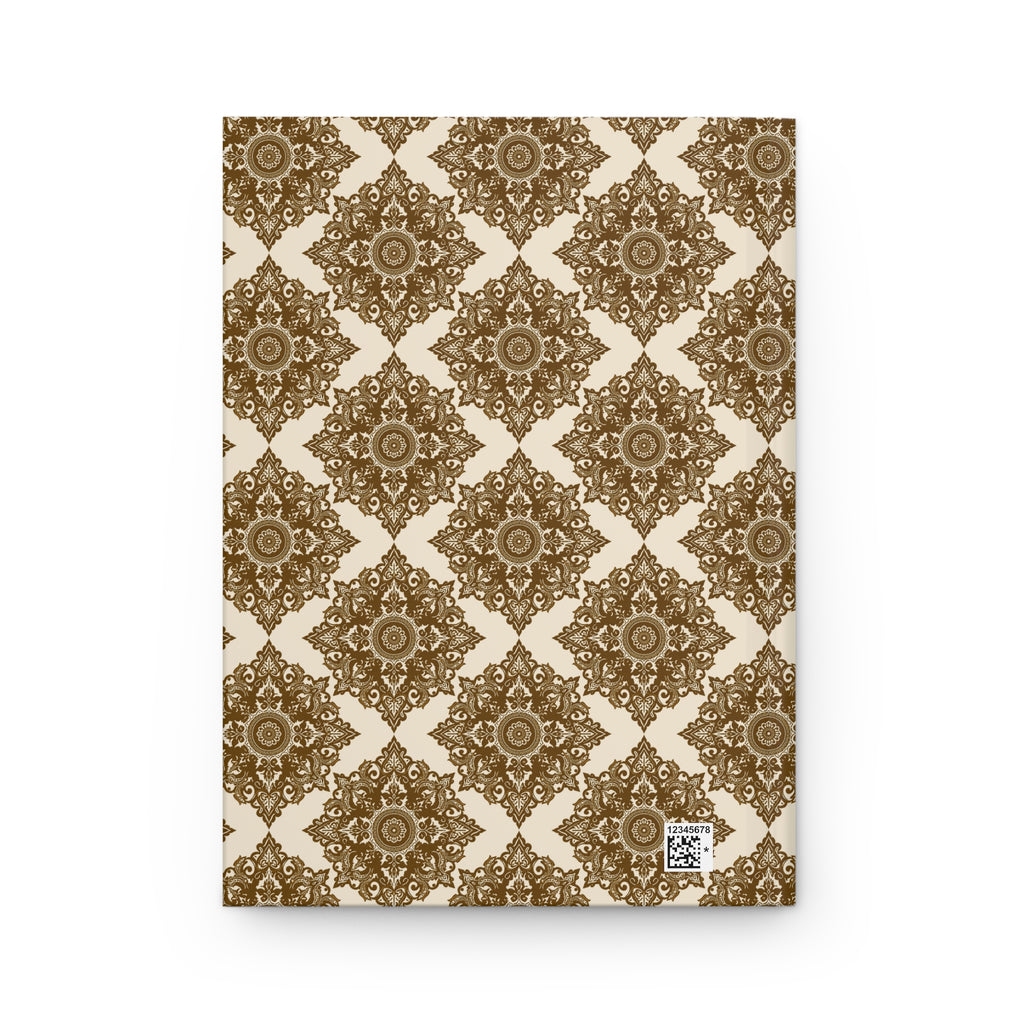 Journal |  Elegant Vintage Gold Damask Patterned Hardcover Notebook
