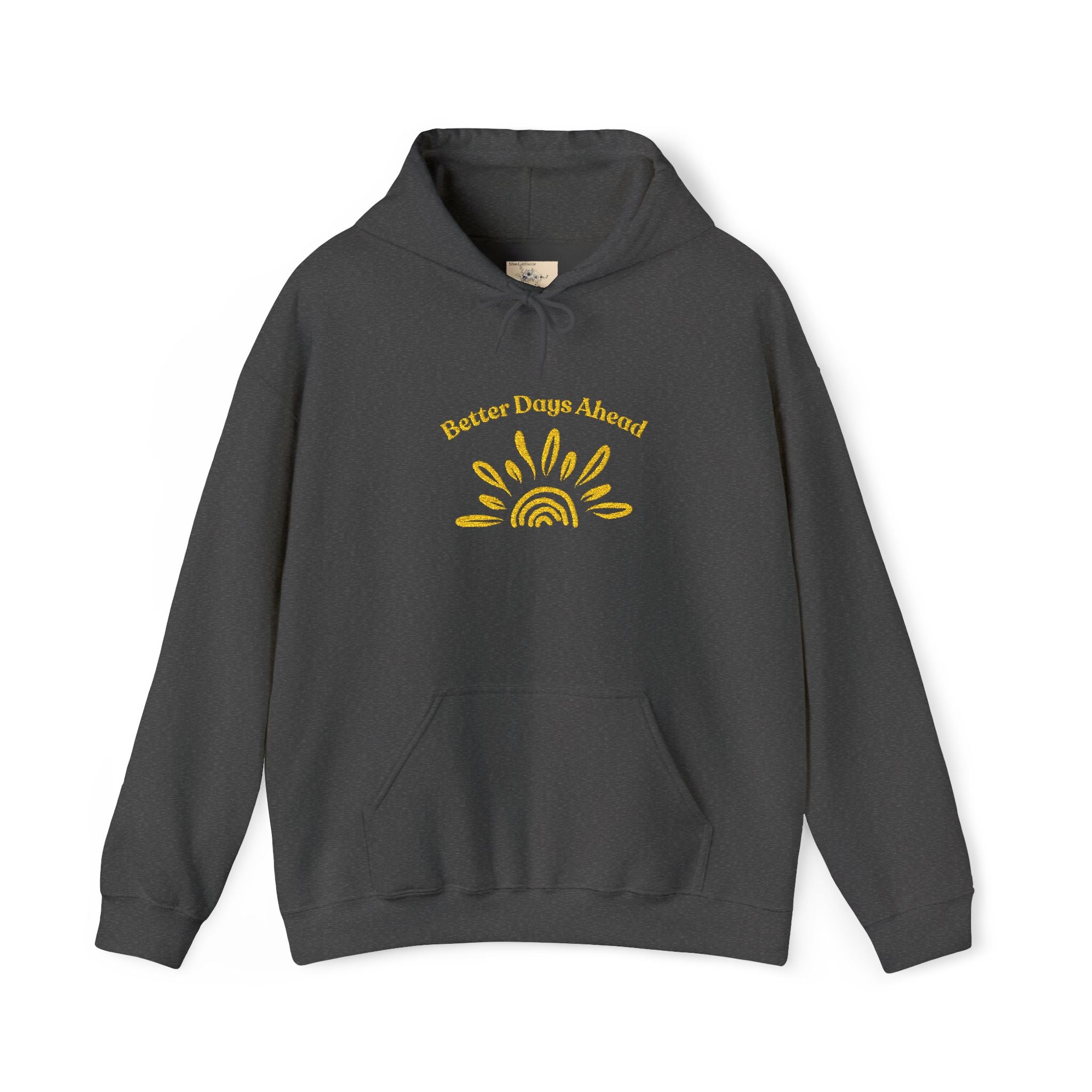 Hoodie | ‘Better Days Ahead’ Above a Sunrise  Embroidered Graphic