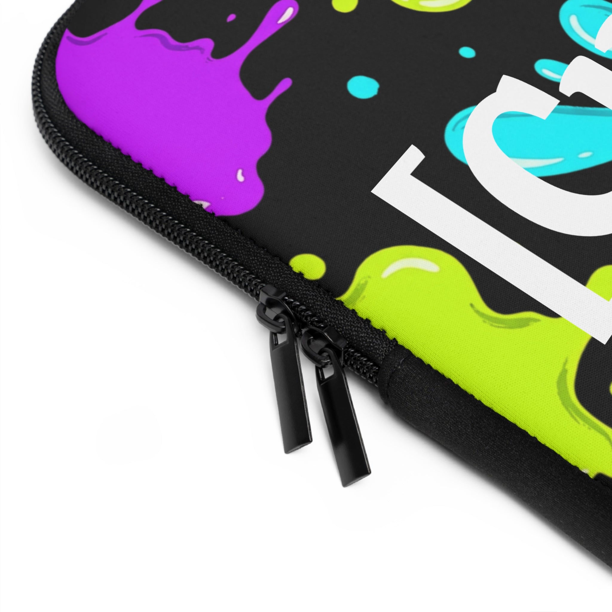 Laptop Sleeve | Personalized Neon Paint Splat Protective Case