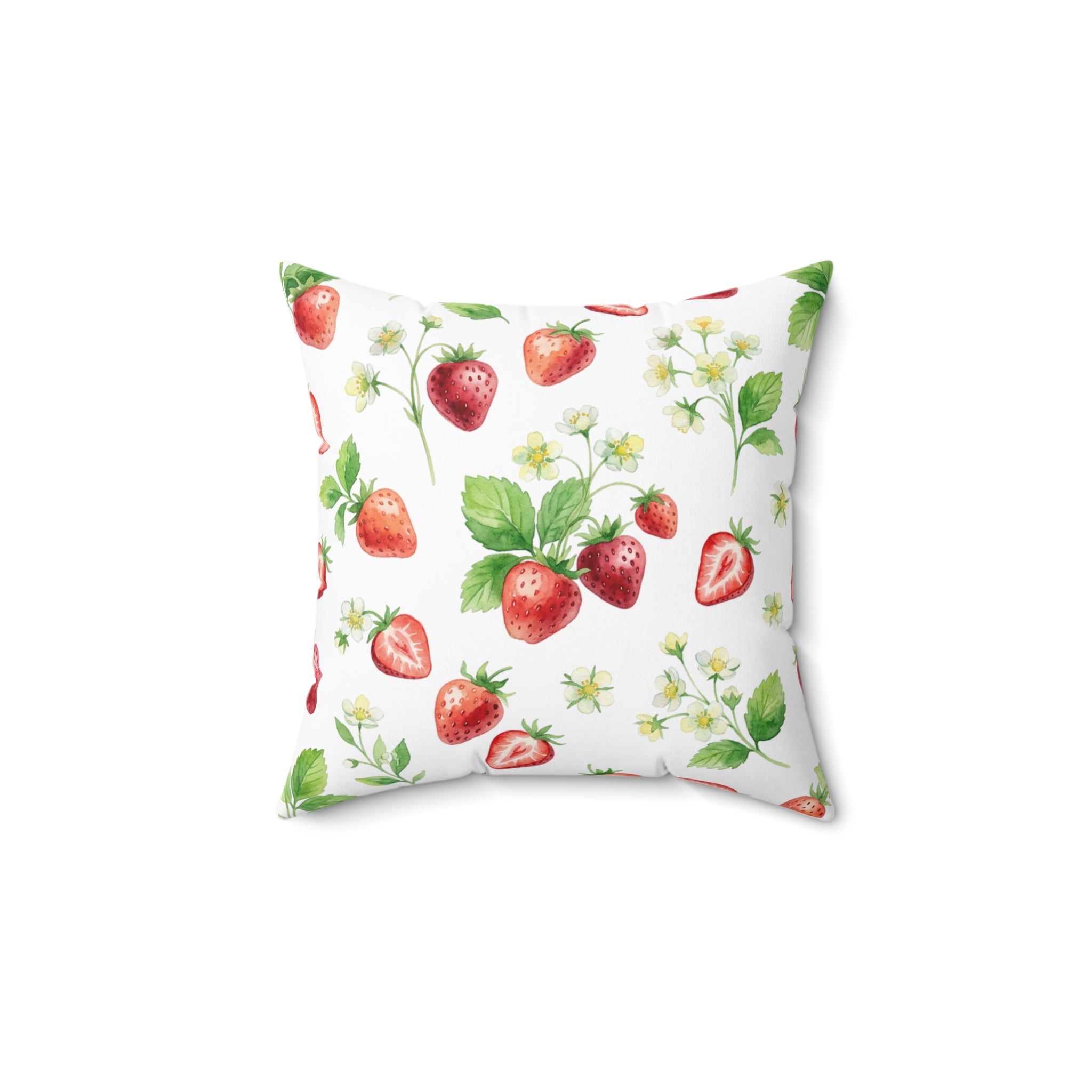 Throw Pillow | Strawberries Pattern Accent Pillow