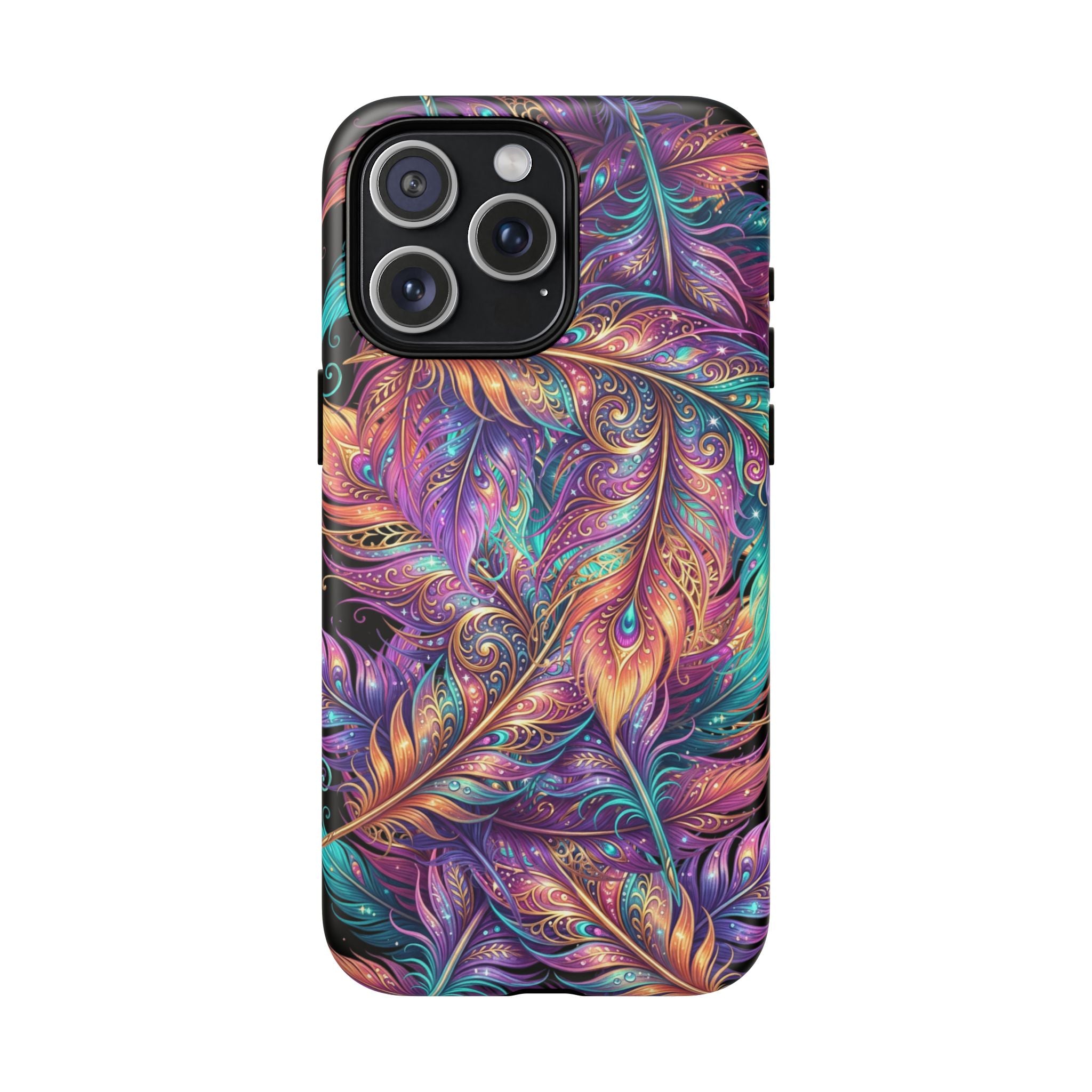 Phone Case | Colorful Feather Art Magnetic Tough Phone Cover