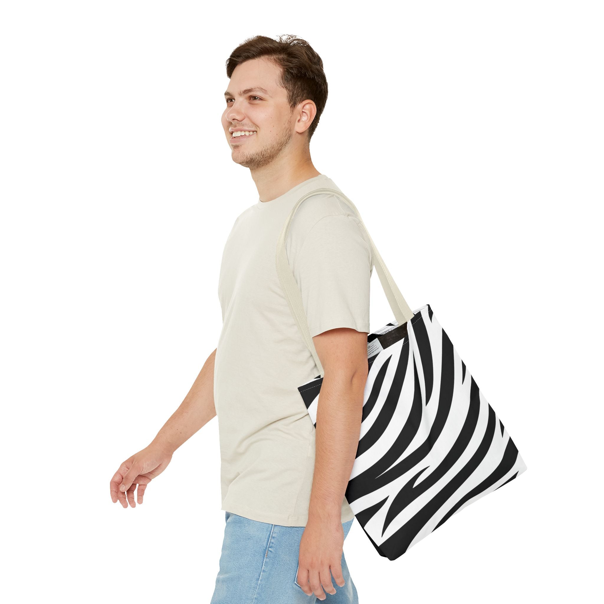 Tote Bag — Black & White Zebra Print  Fashion Tote