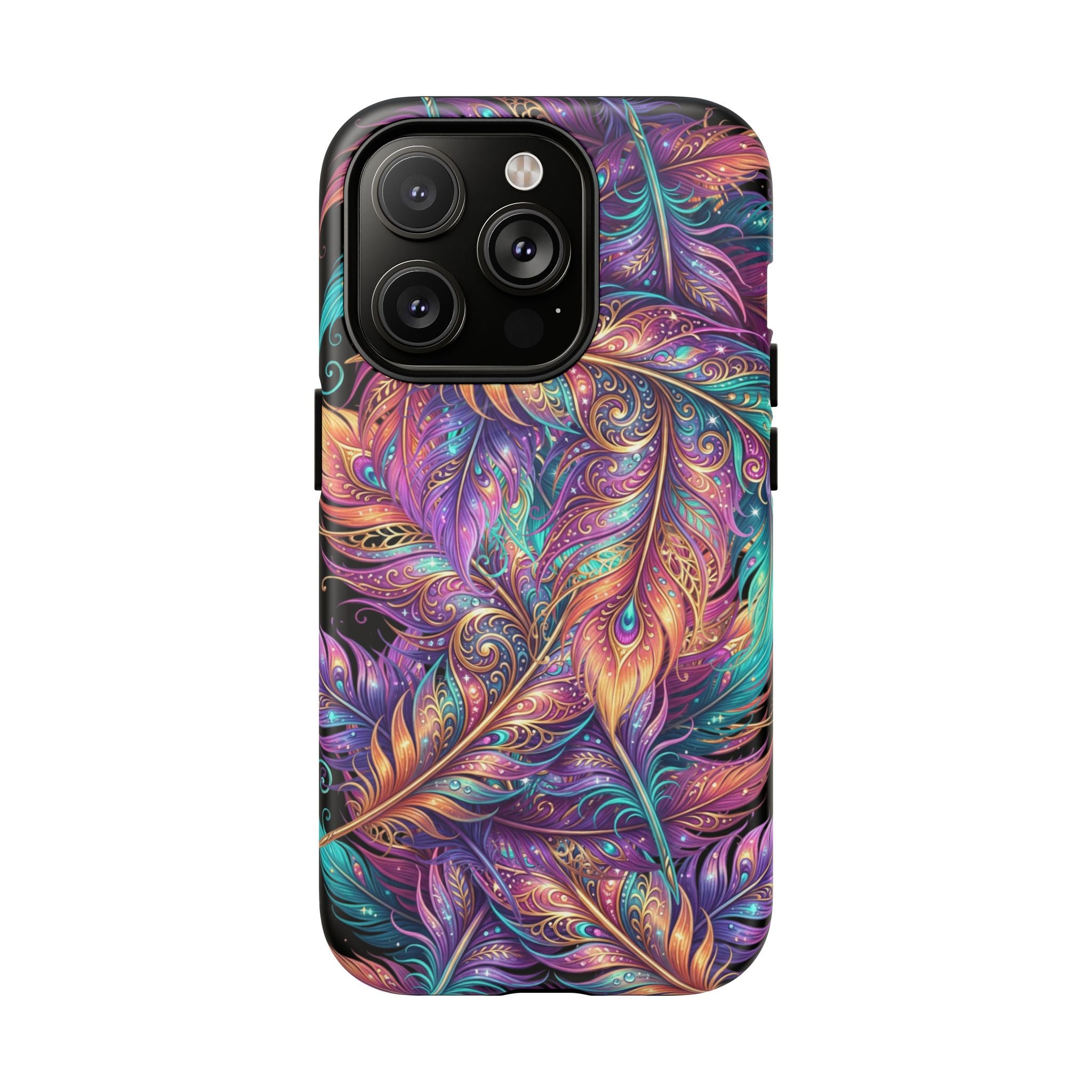 Phone Case | Colorful Feather Art Magnetic Tough Phone Cover