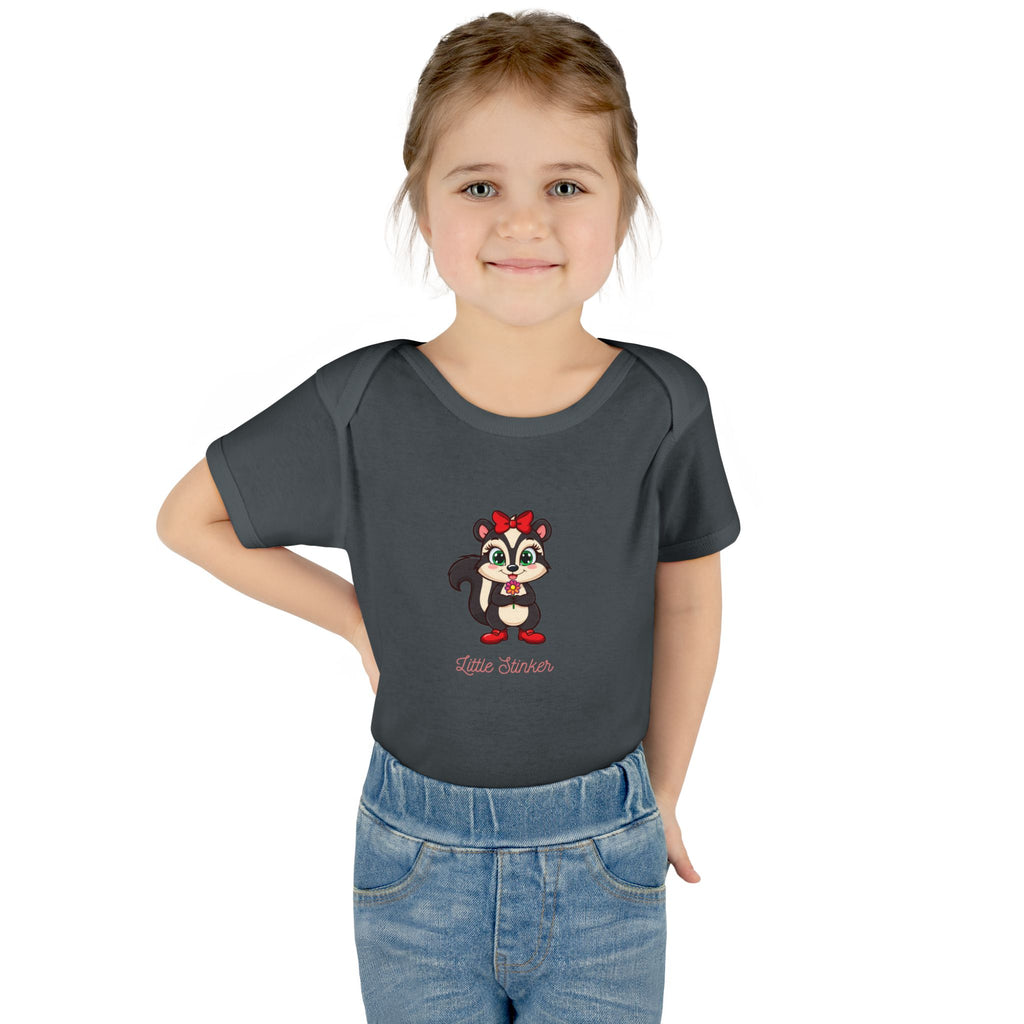 Baby Bodysuit | Cute Skunk Cartoon 'Little Stinker' Graphic Infant Onesie