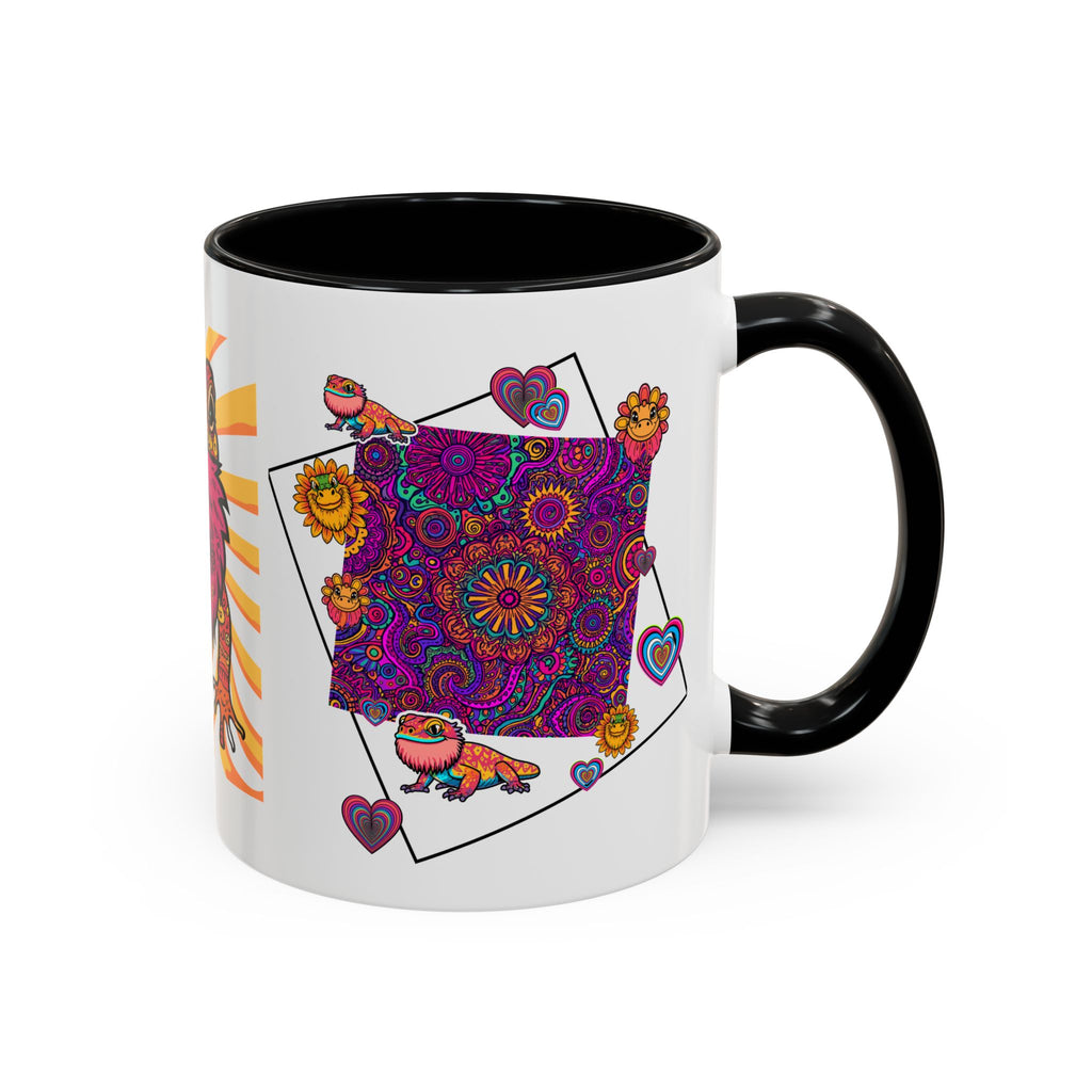 Coffee Mug | Psychedelic Lizards Accent Ceramic Mug