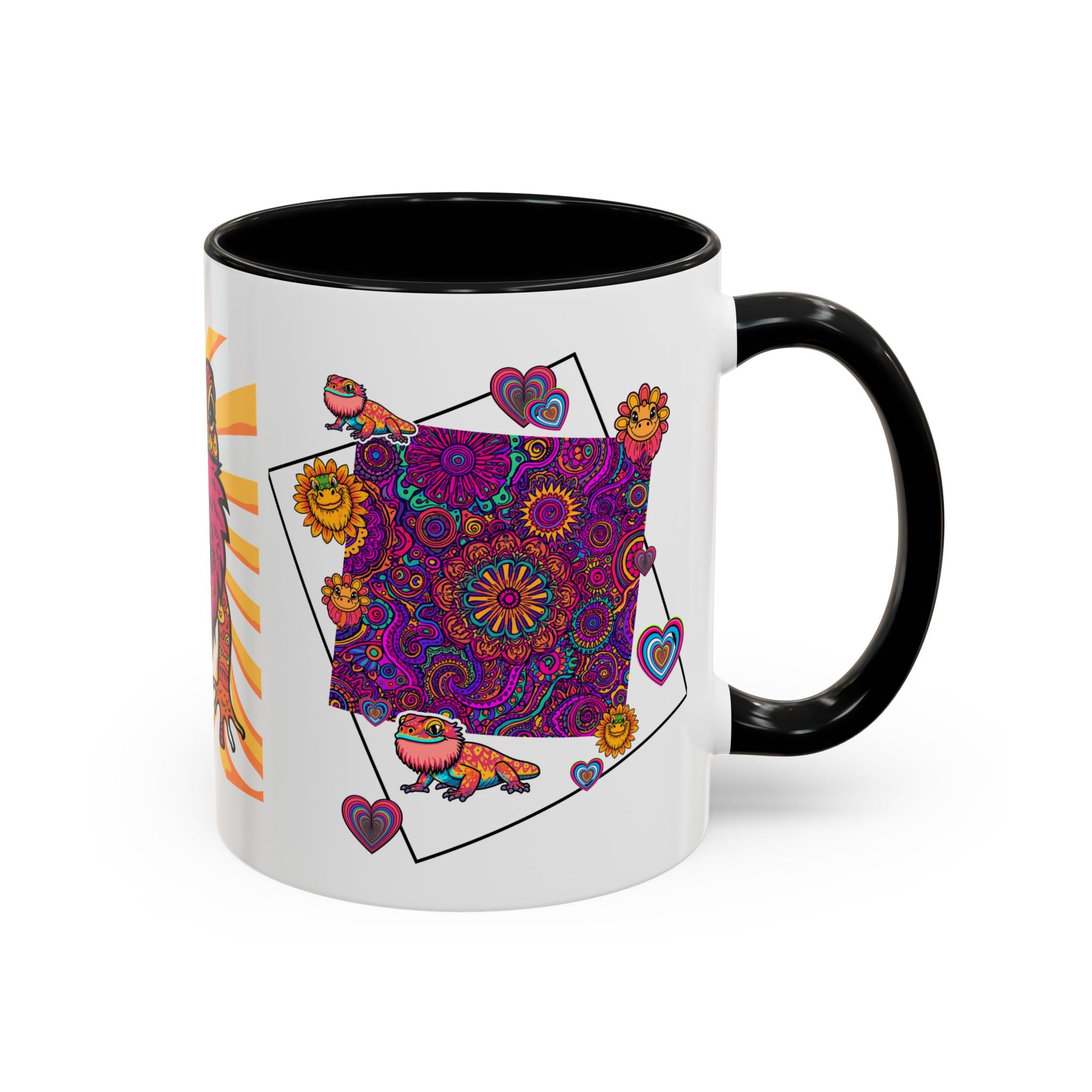 Coffee Mug | Psychedelic Lizards Accent Ceramic Mug