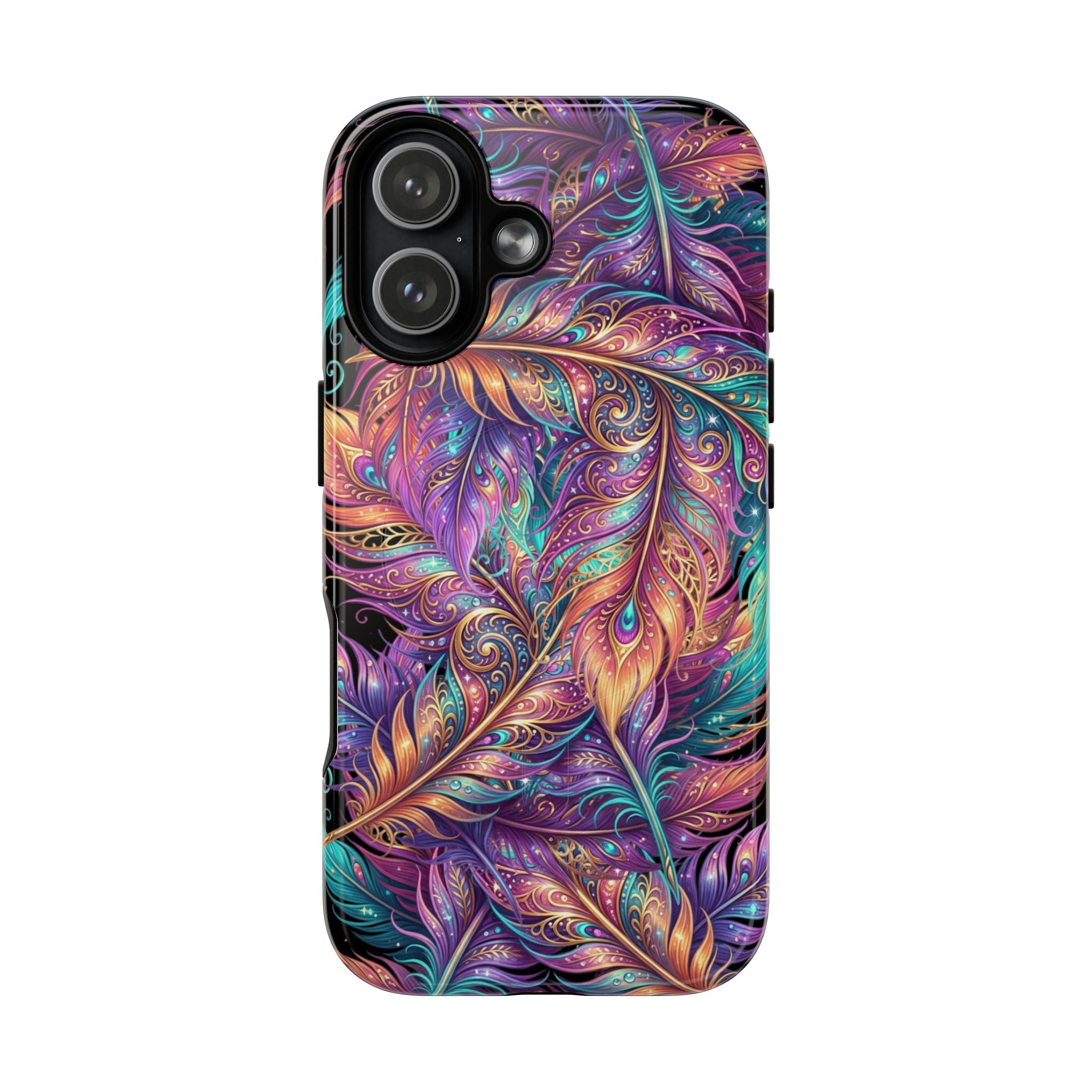 Phone Case | Colorful Feather Art Magnetic Tough Phone Cover