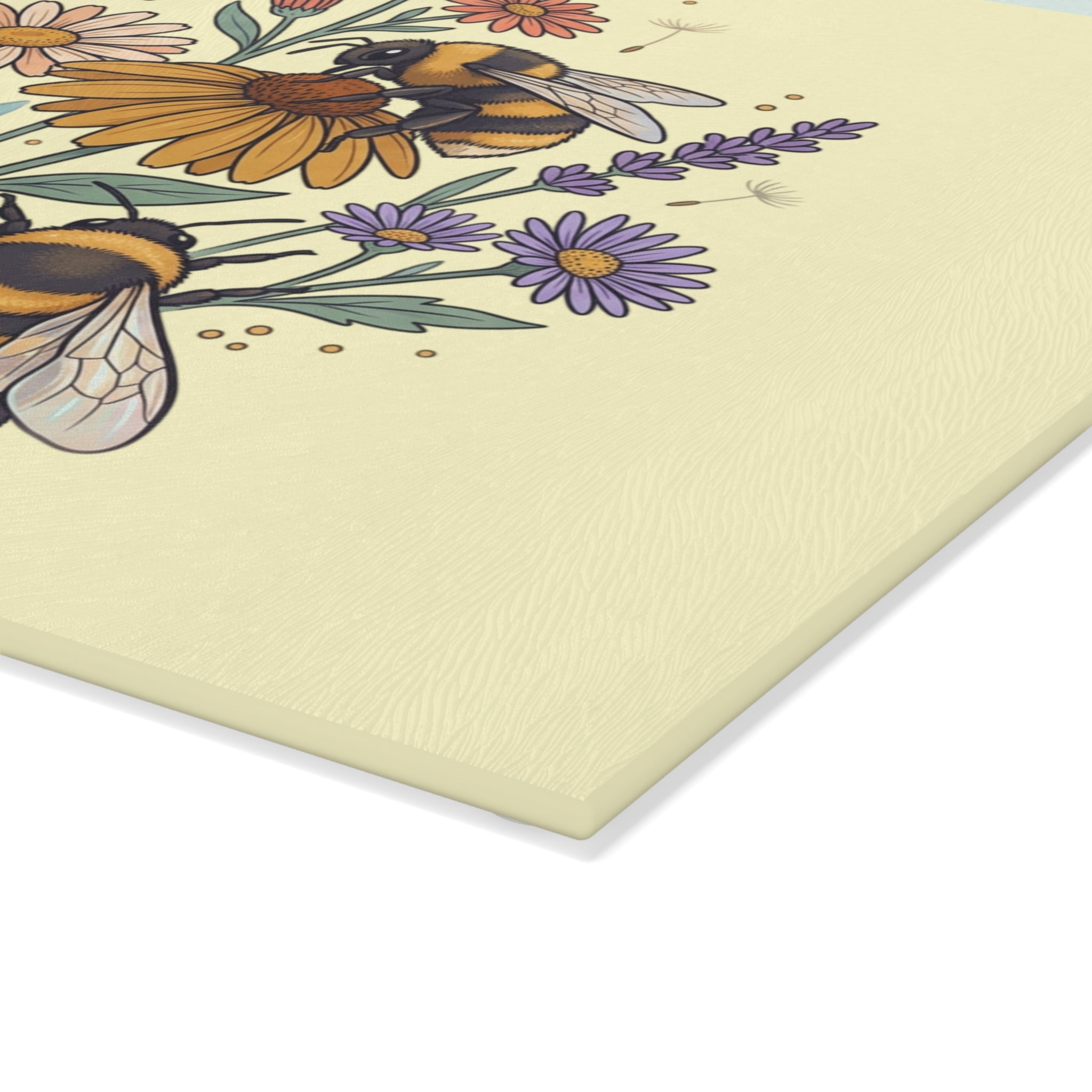 Glass Cutting Board | Bee and Wildflowers Kitchen Decor