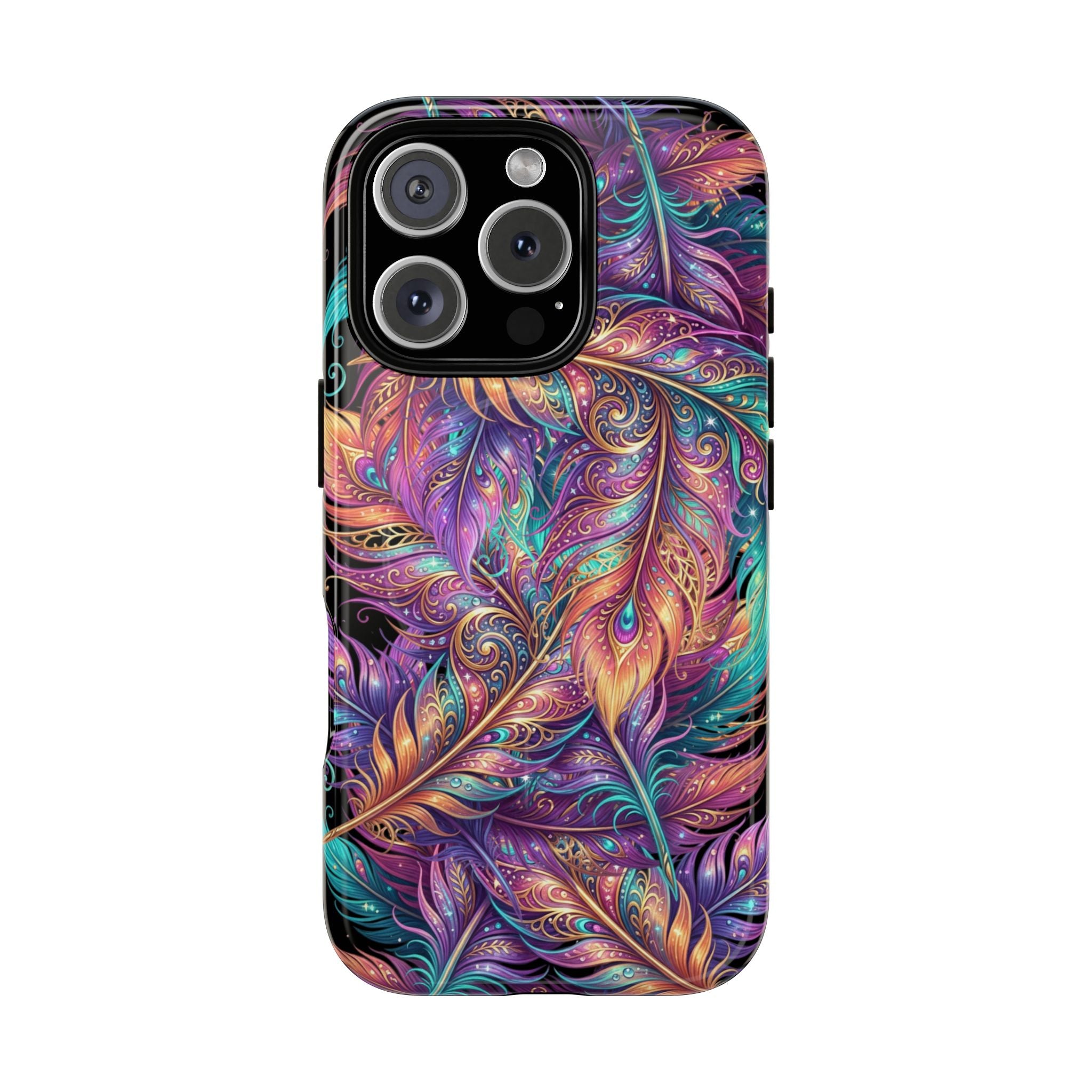 Phone Case | Colorful Feather Art Magnetic Tough Phone Cover