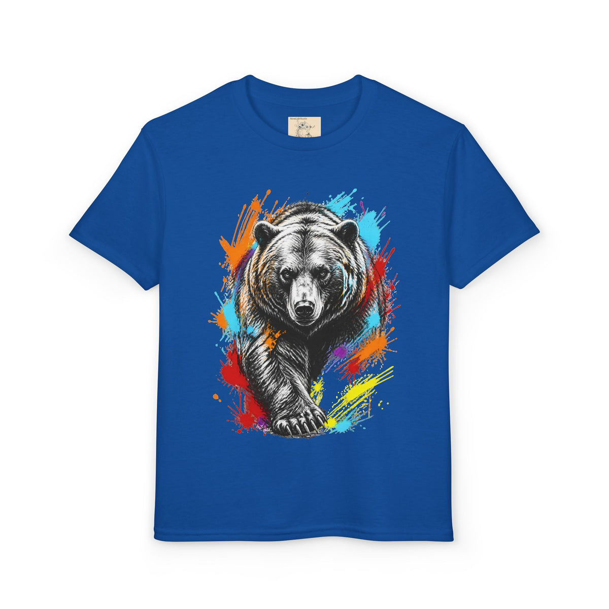 Color Splash Kodiak Bear T-Shirt for Children