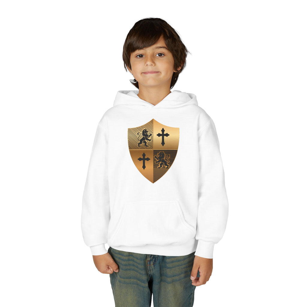 Gold Medieval Shield Crest Hoodie