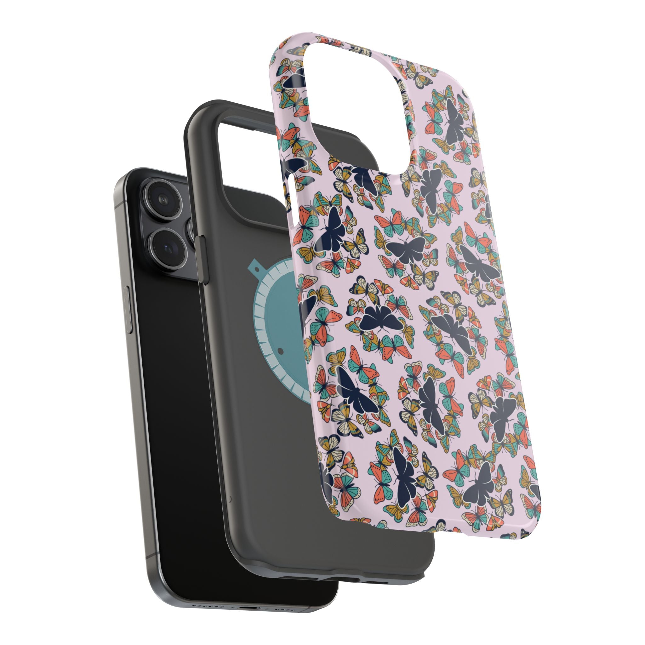 Phone Cases | Pastel Butterflies and Moths Pattern Magnetic Impact-Resistant Case