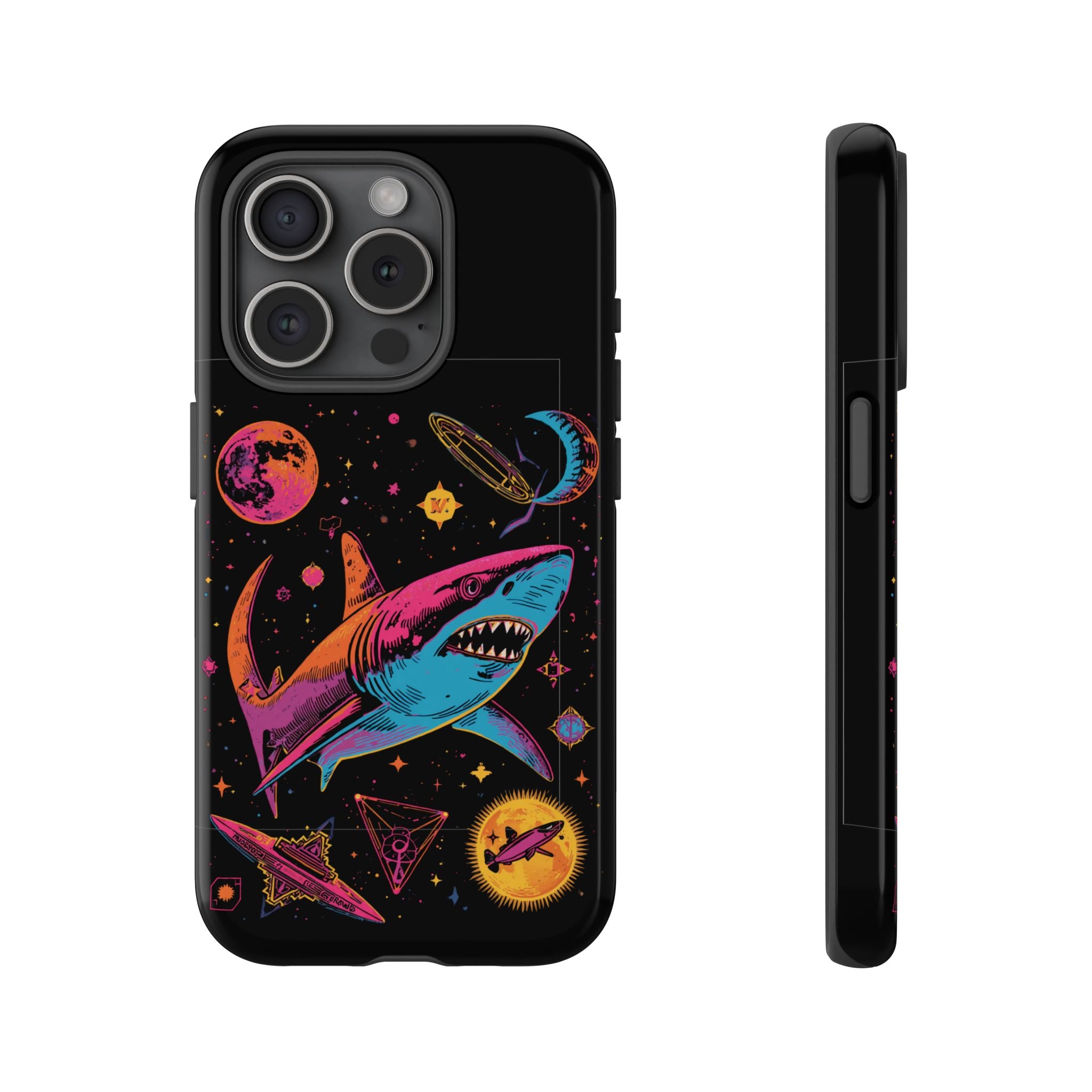 Phone Cases | Neon Space Shark Case