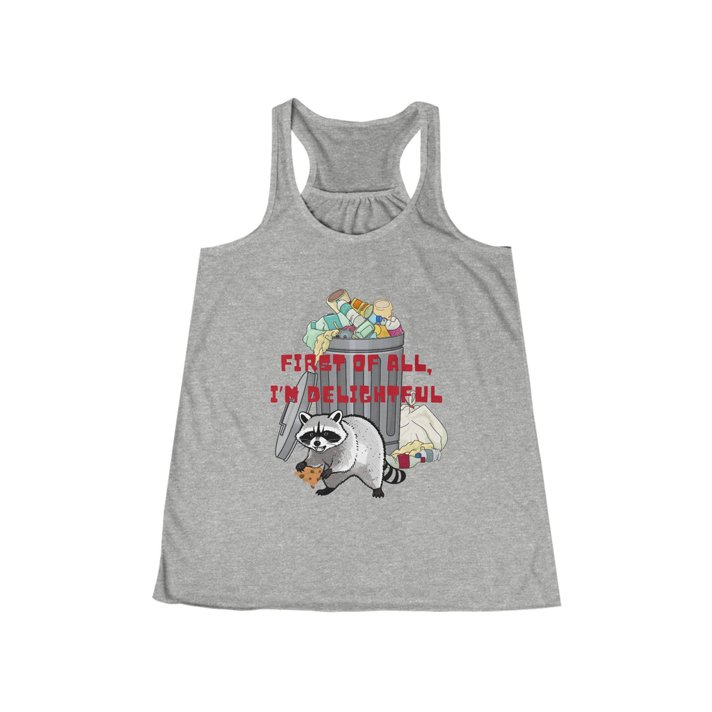 Raccoon Snack Attack Funny Graphic Racerback Tank Top