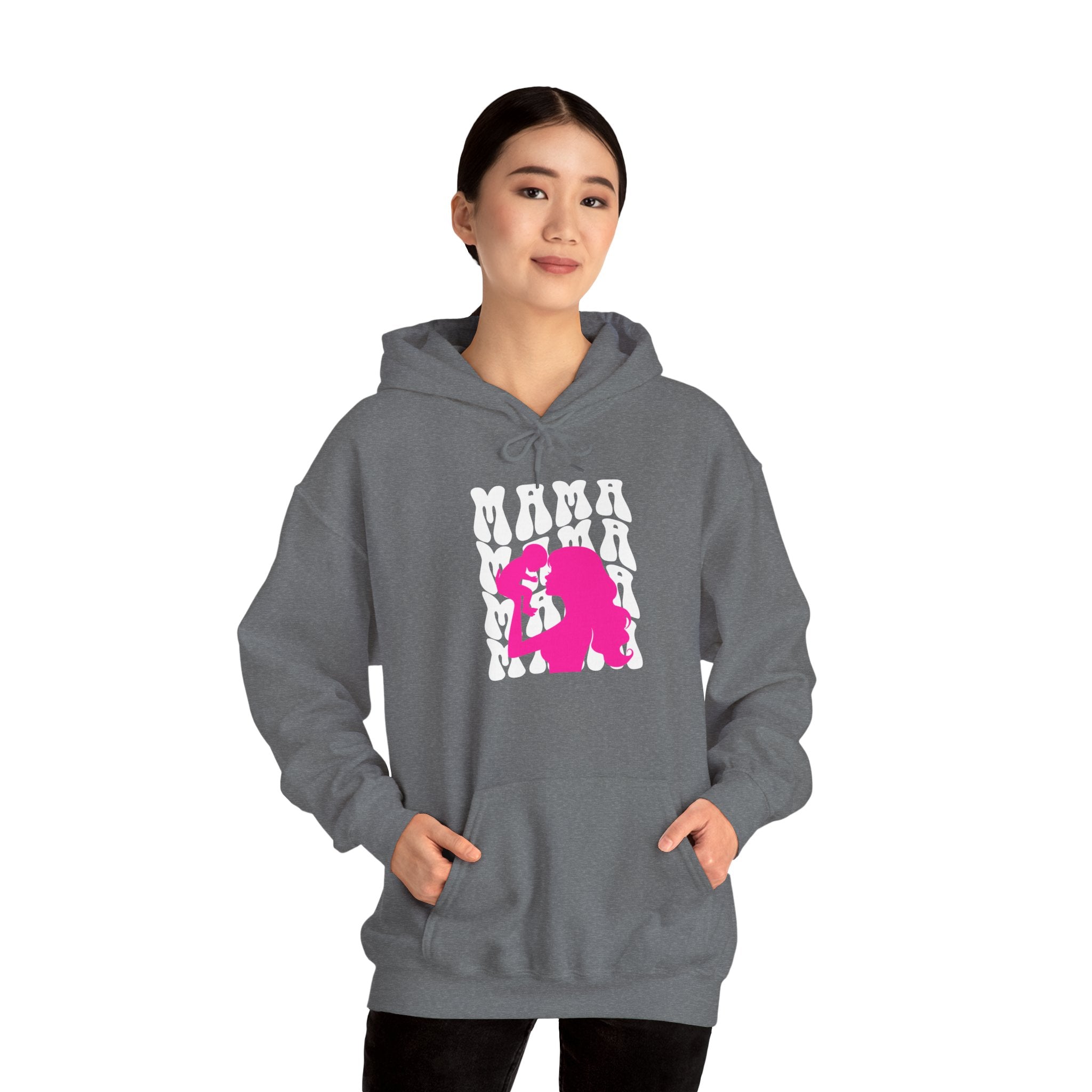 Hoodie | 'Mama' & Silhouette Pink Graphic