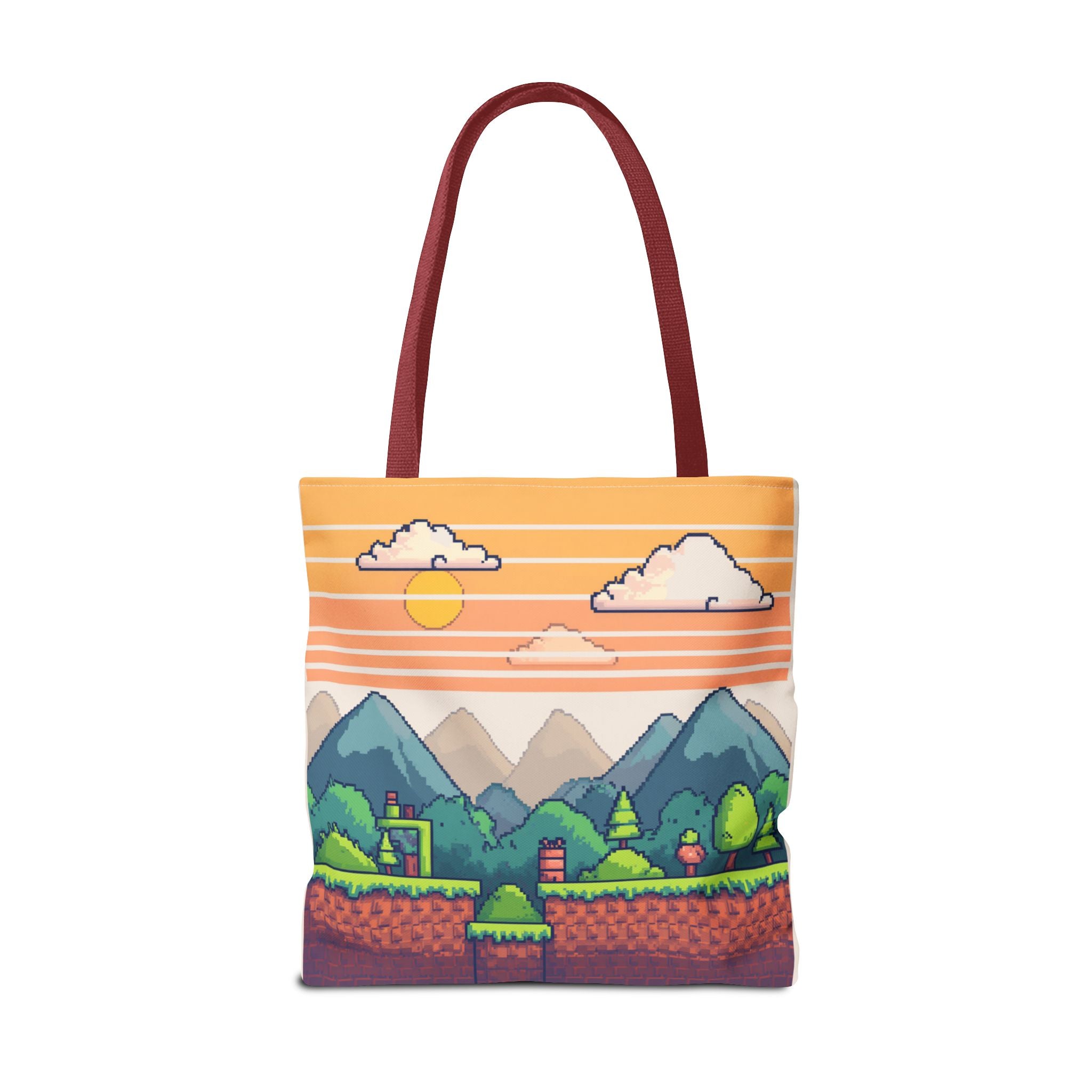 Tote Bag | Pixel Sunset Mountain Gamer Tote