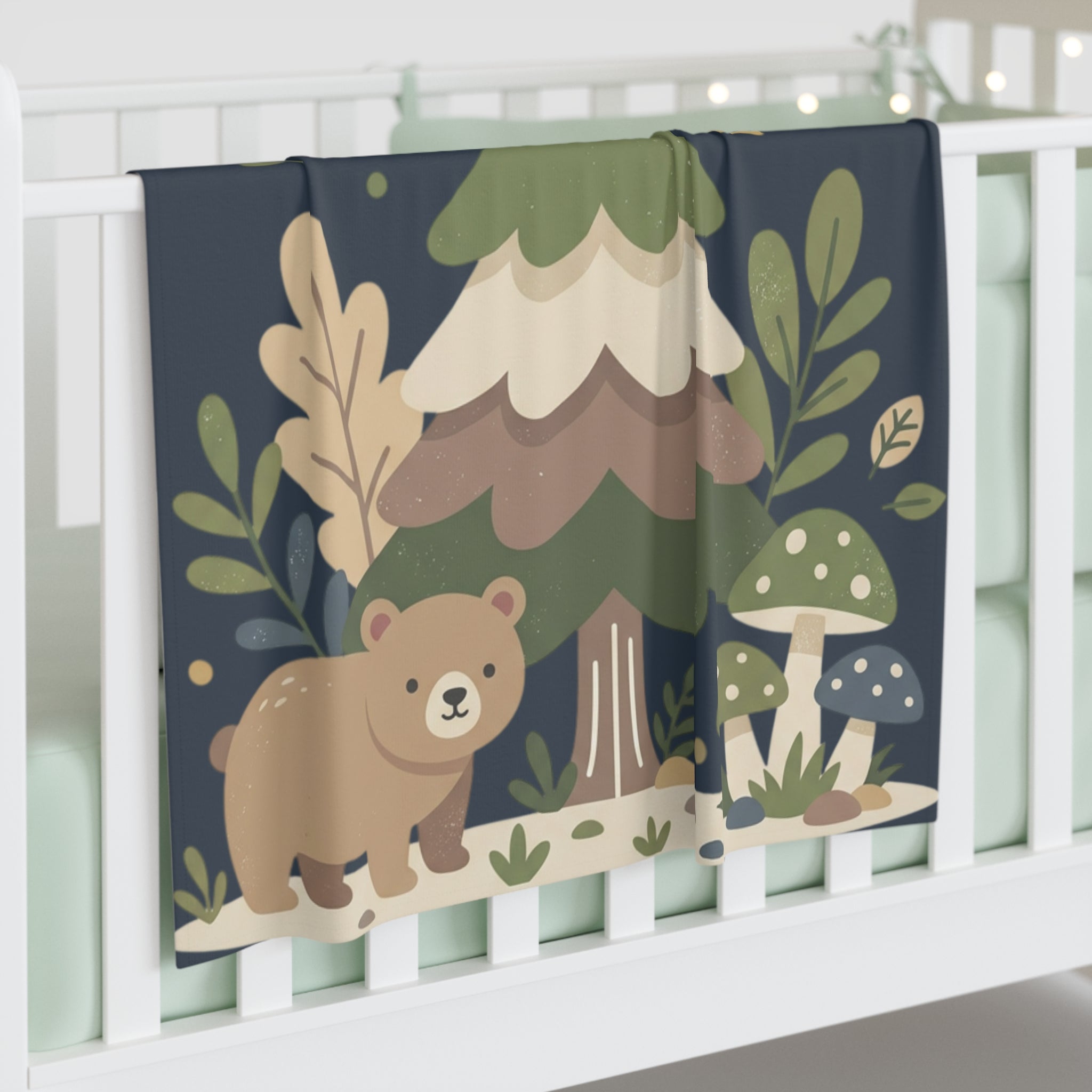 Baby Swaddle Blanket | Woodland Bear Jersey Swaddle Wrap