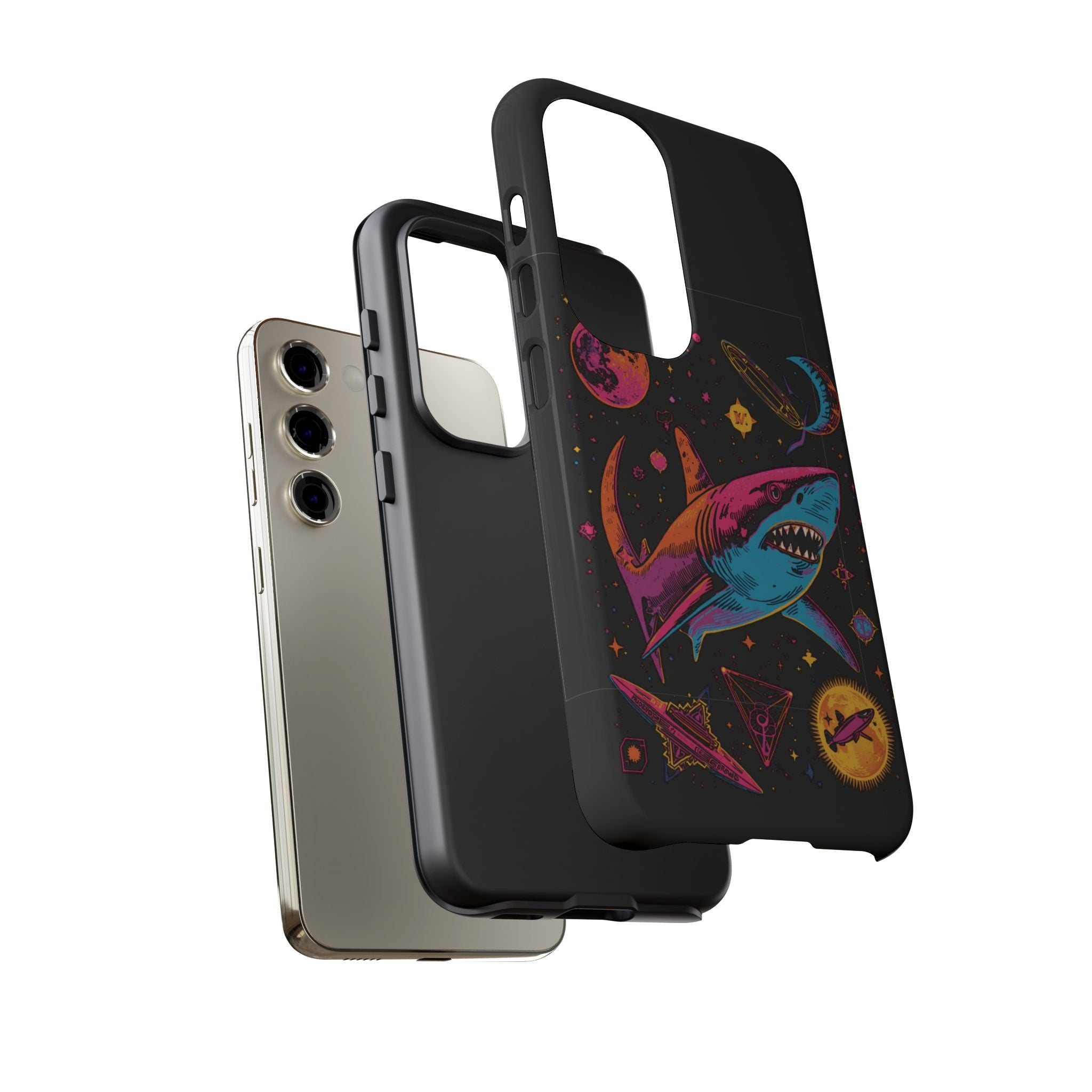 Phone Cases | Neon Space Shark Case