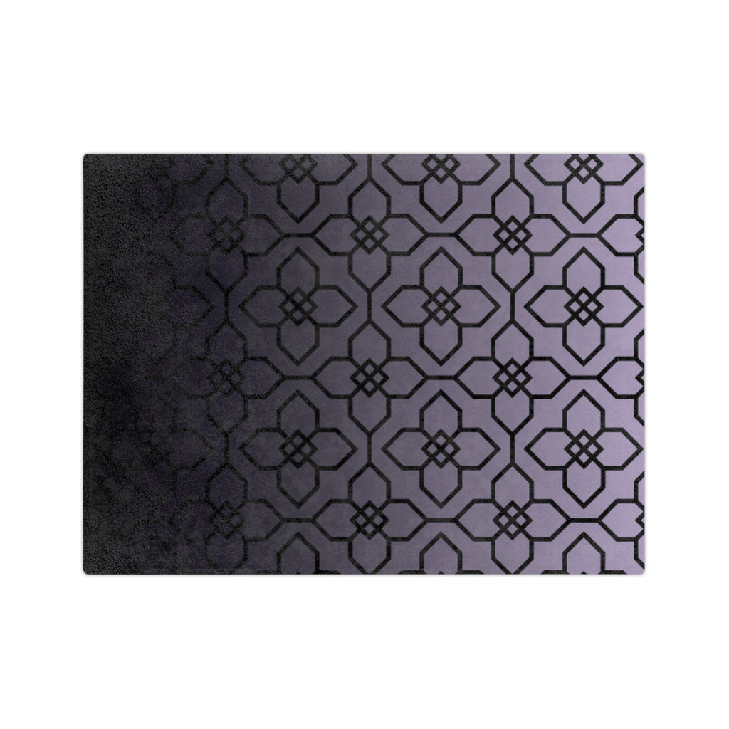 Vintage Floral over Charcoal Gradient Microfiber Throw