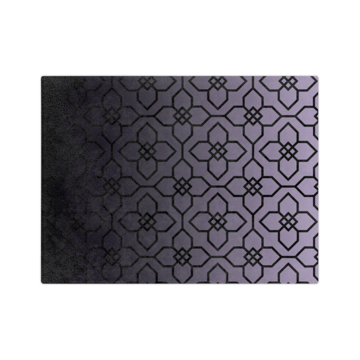 Vintage Floral over Charcoal Gradient Microfiber Throw