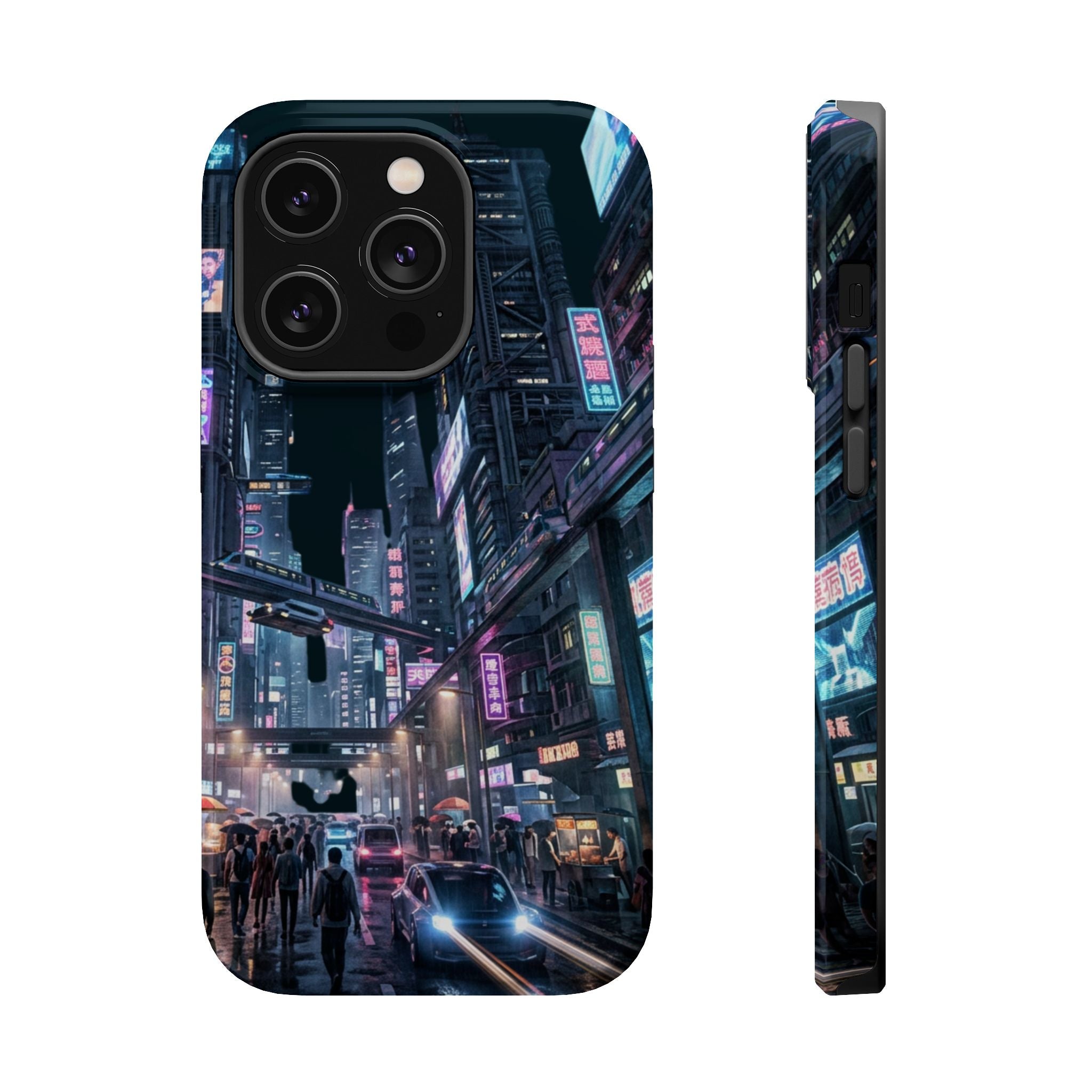 Phone Case | Cyberpunk City Magnetic Impact-Resistant Phone Cover