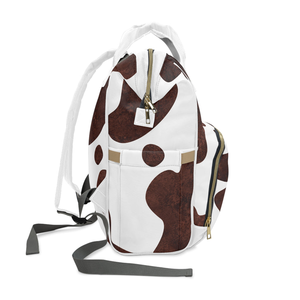 Diaper Backpack | Multifunctional Baby Changing Bag in Fun Cow Print
