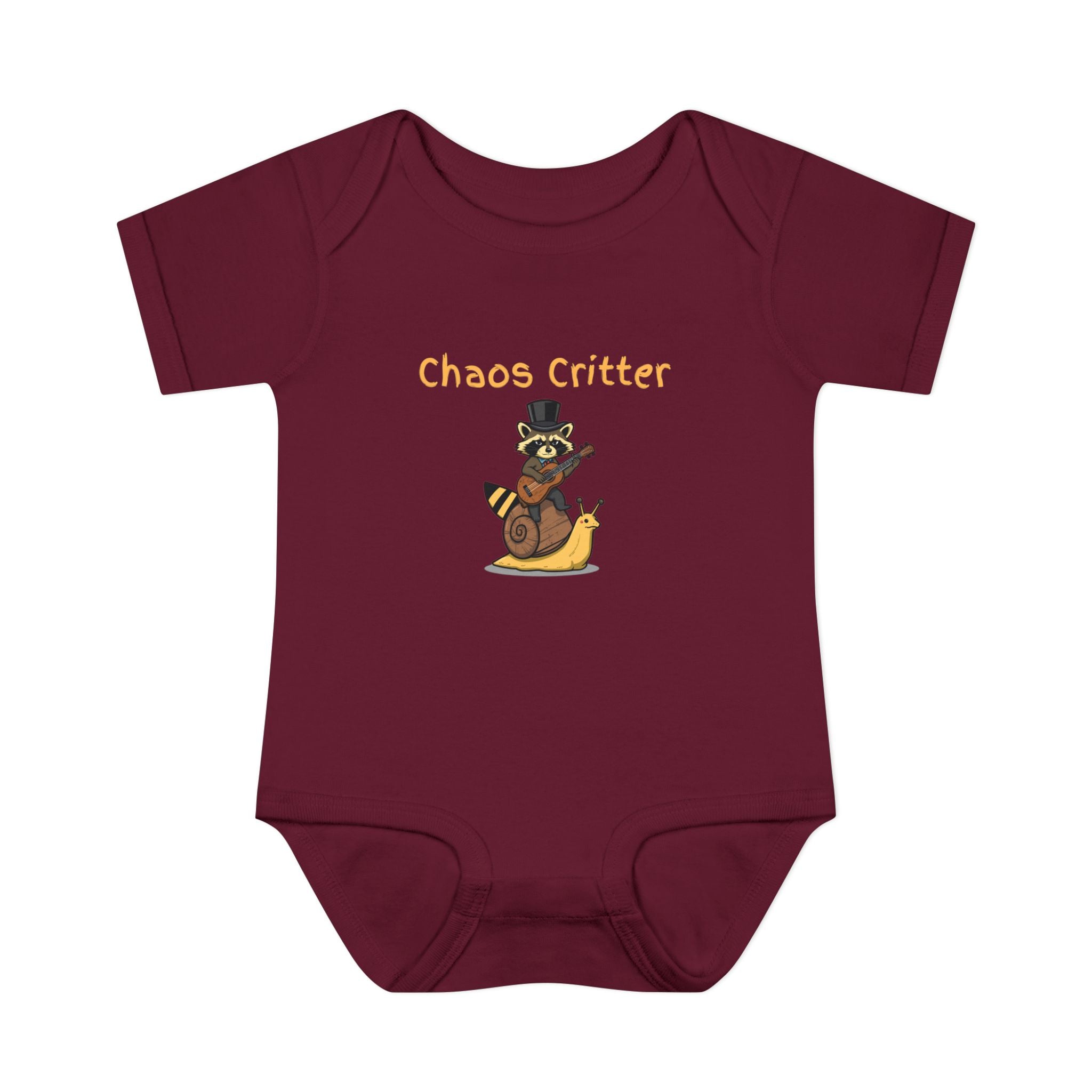 Baby Bodysuit | 'Chaos Critter' Playful Racoon Baby Onesie