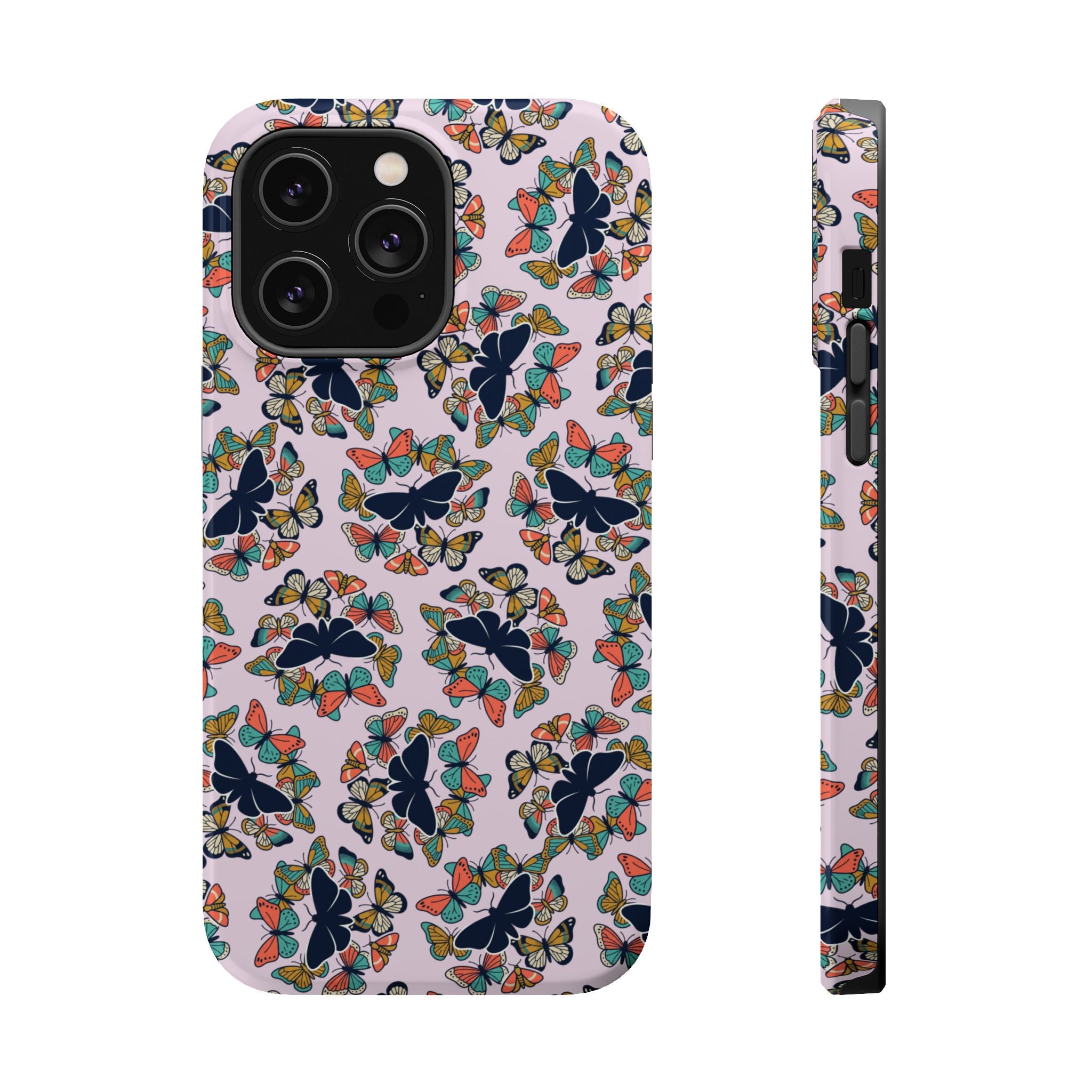 Phone Cases | Pastel Butterflies and Moths Pattern Magnetic Impact-Resistant Case
