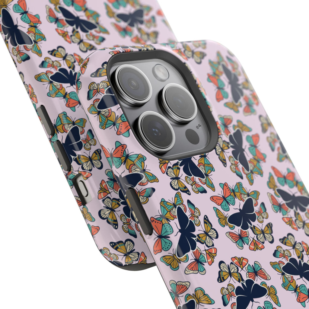 Phone Cases | Pastel Butterflies and Moths Pattern Magnetic Impact-Resistant Case