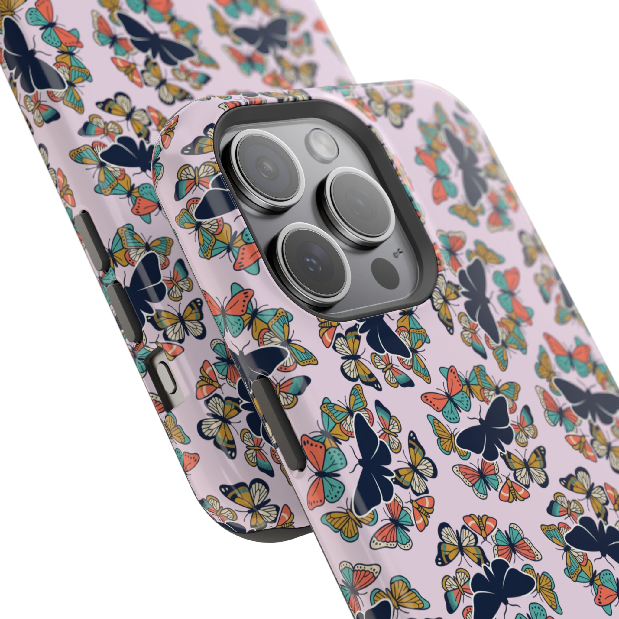 Phone Cases | Pastel Butterflies and Moths Pattern Magnetic Impact-Resistant Case