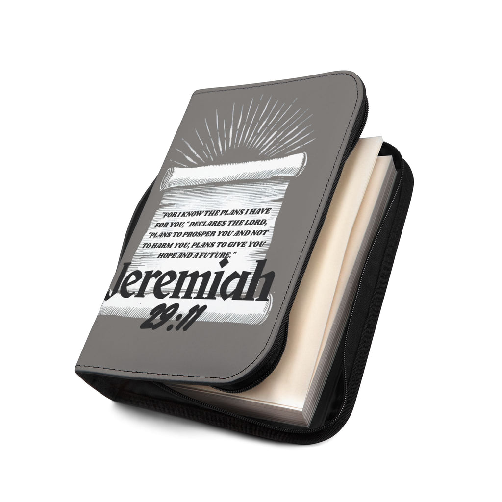Bible Cover | Jeremiah 29:11 Scripture Scroll Zippered Bible Case