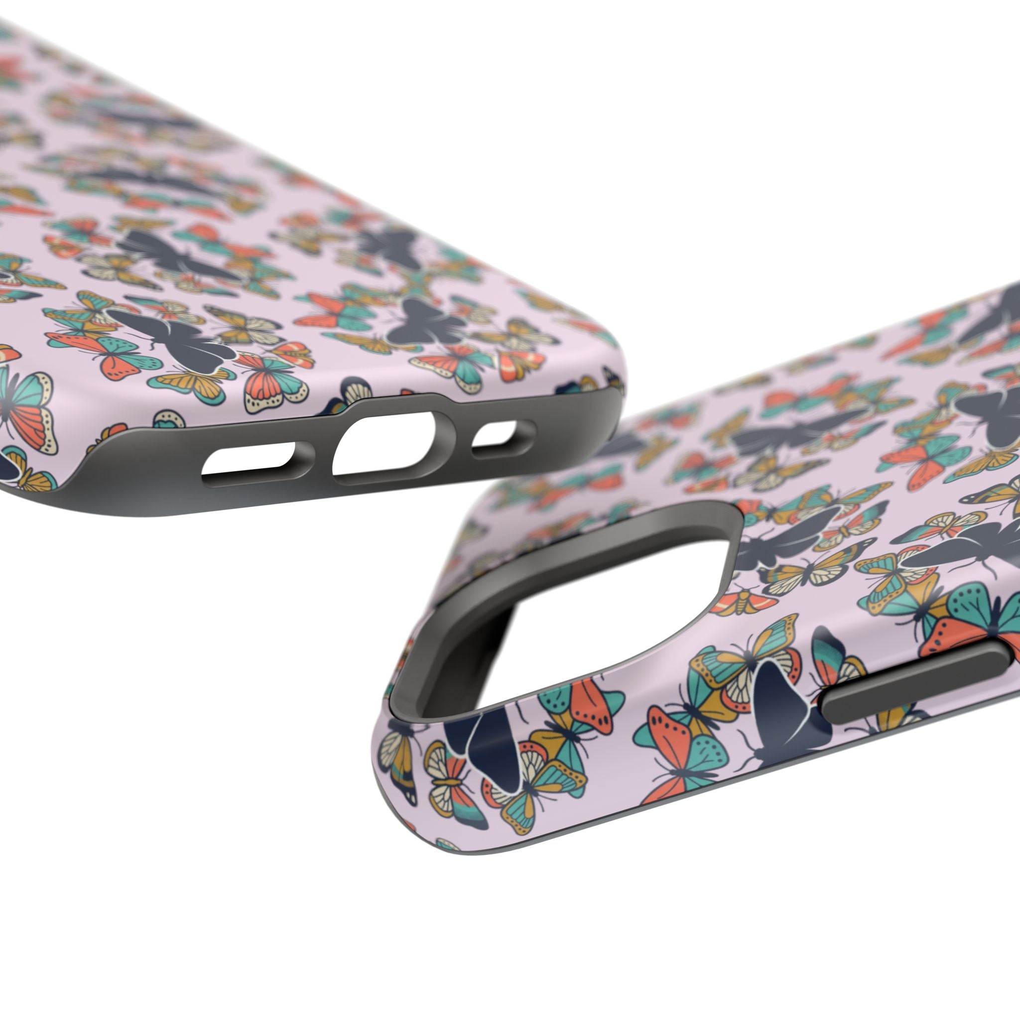 Phone Cases | Pastel Butterflies and Moths Pattern Magnetic Impact-Resistant Case