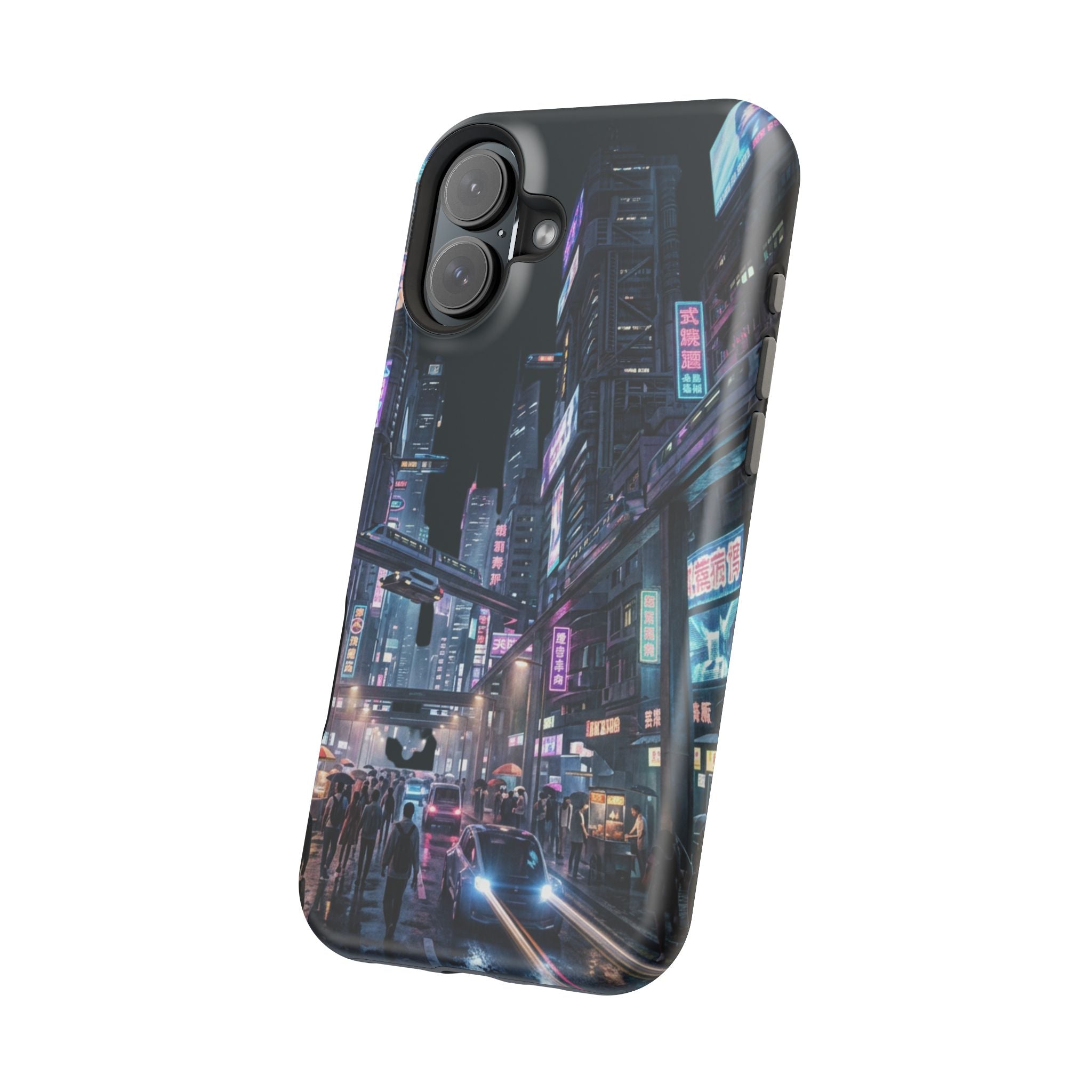 Phone Case | Cyberpunk City Magnetic Impact-Resistant Phone Cover