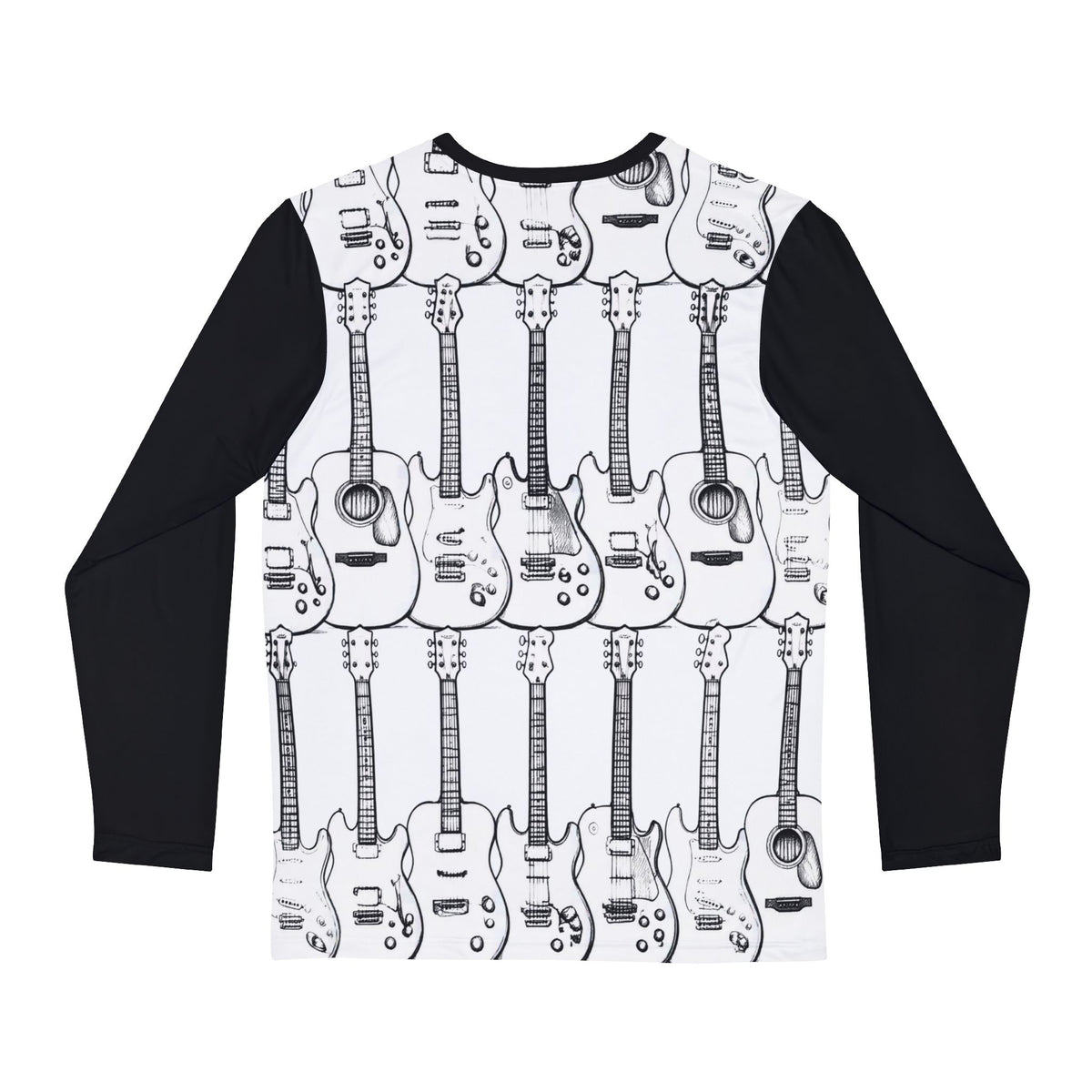 Monochrome Sketches Guitars Long Sleeve Shirt
