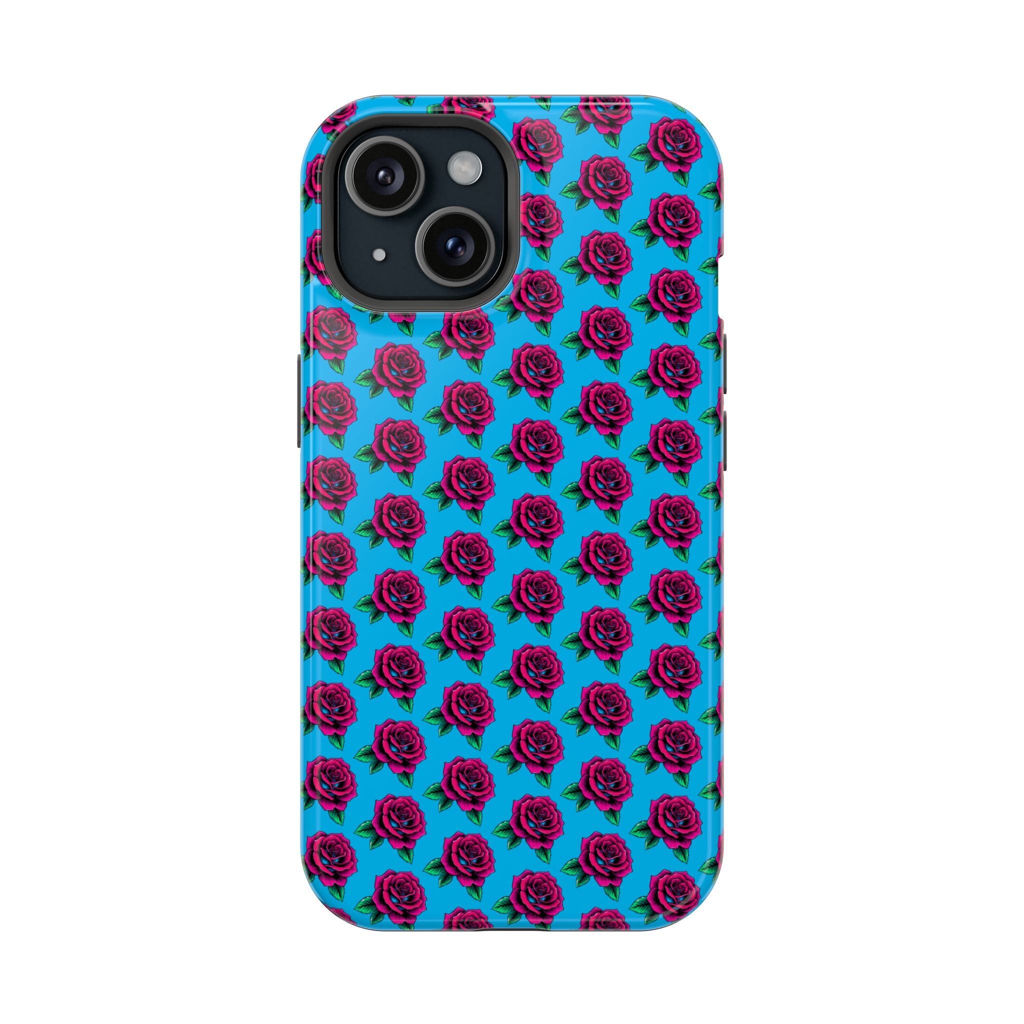 Phone Cases | Bright Rose Pattern Magnetic Impact-Resistant Case