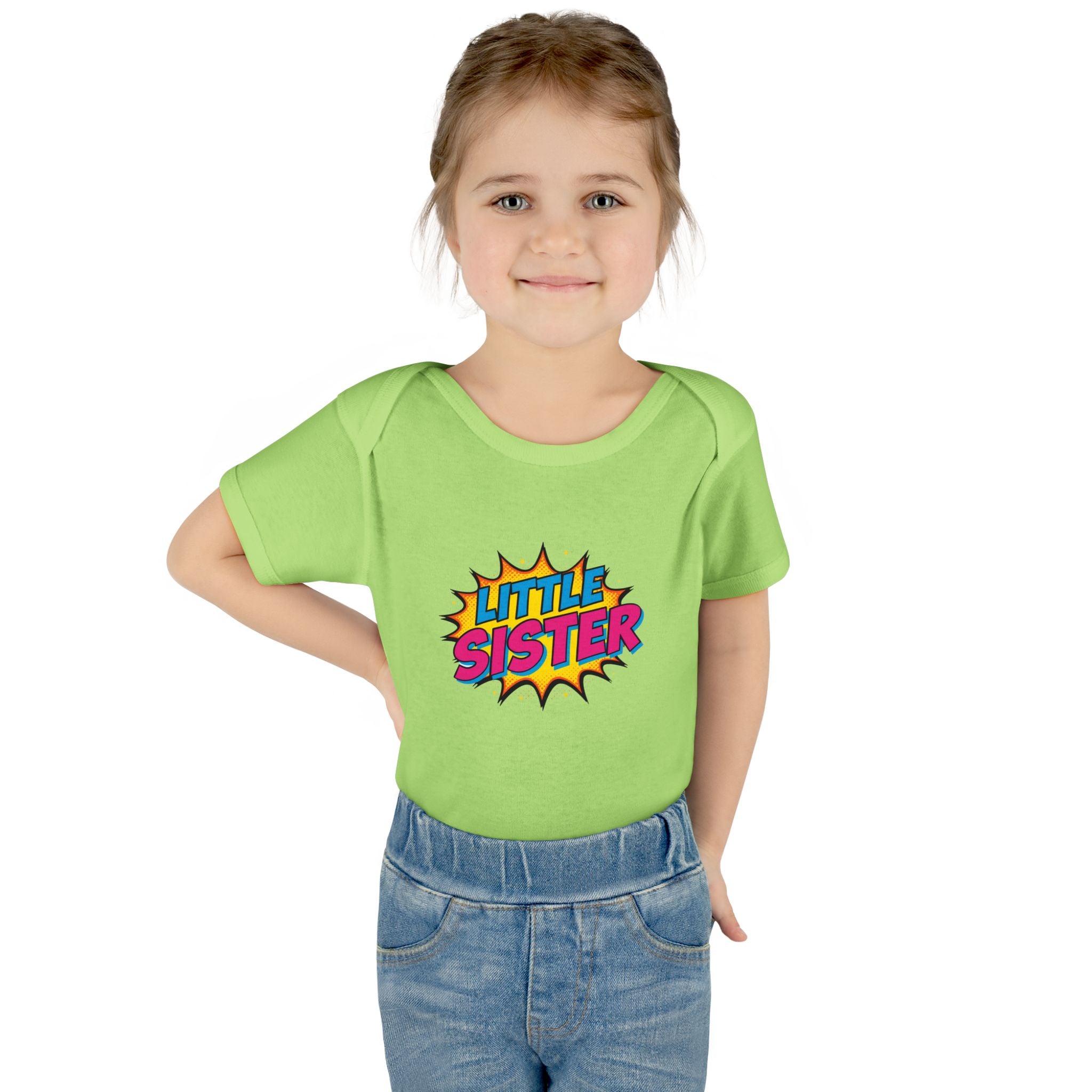 Baby Bodysuit | 'Little Sister' Comic Pop Art Infant Onesie