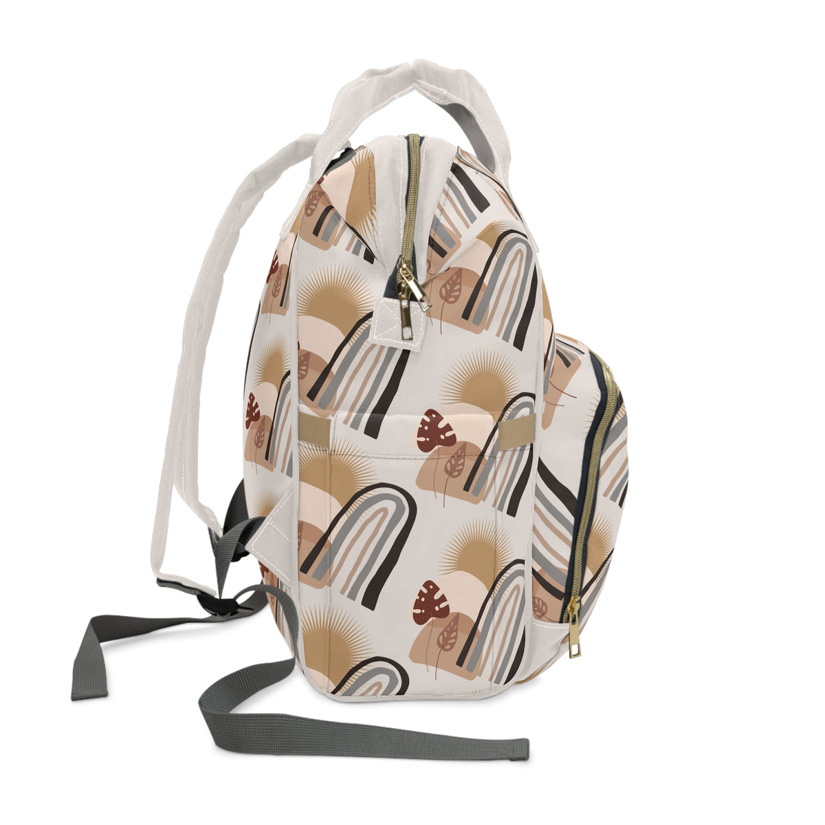 Diaper Backpack | Multifunctional Baby Changing Bag in Neutral Boho Rainbows