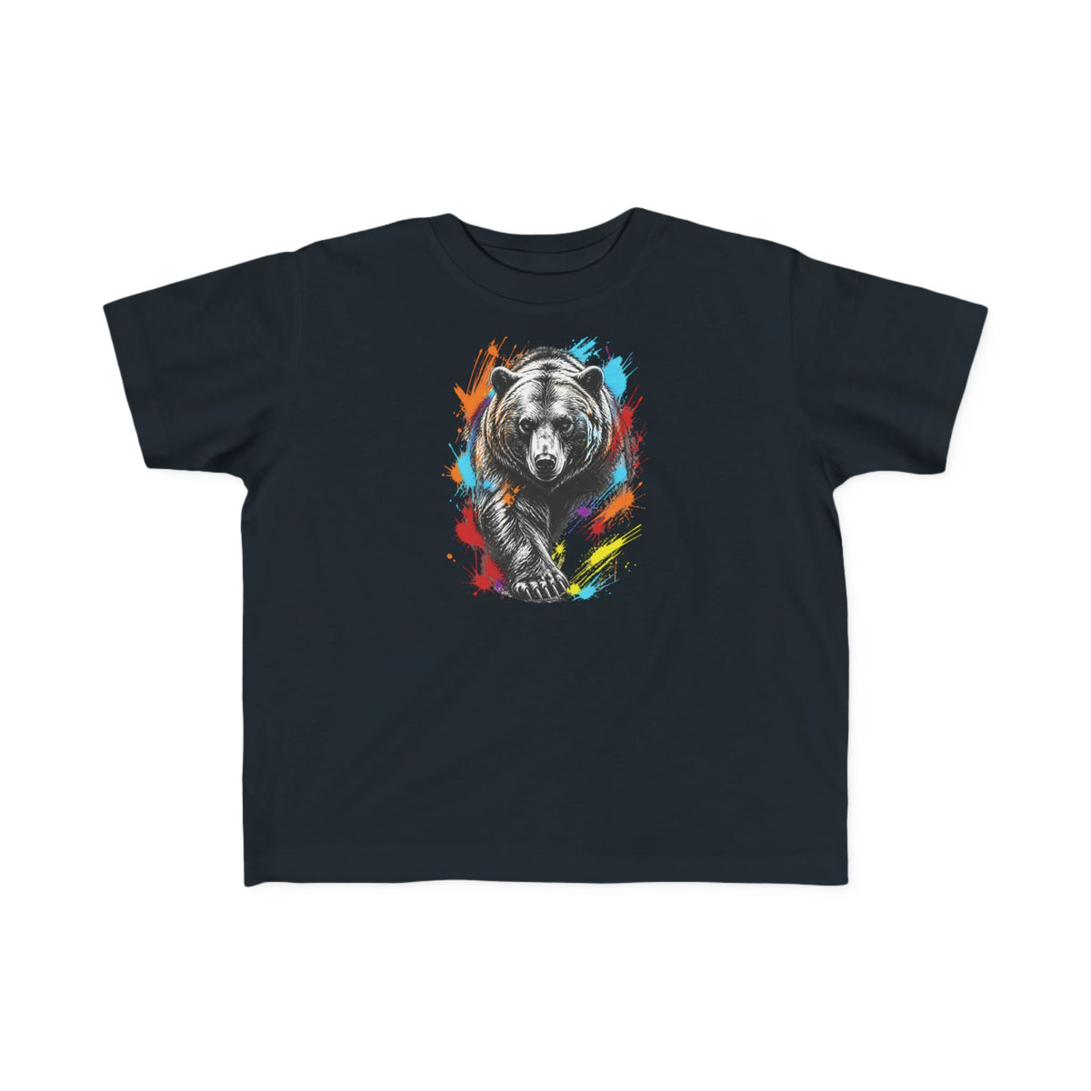 Colorful Kodiak Bear T-Shirt for Tots