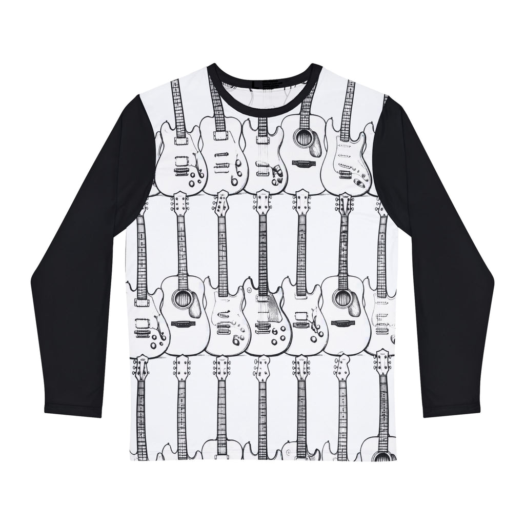 Monochrome Sketches Guitars Long Sleeve Shirt
