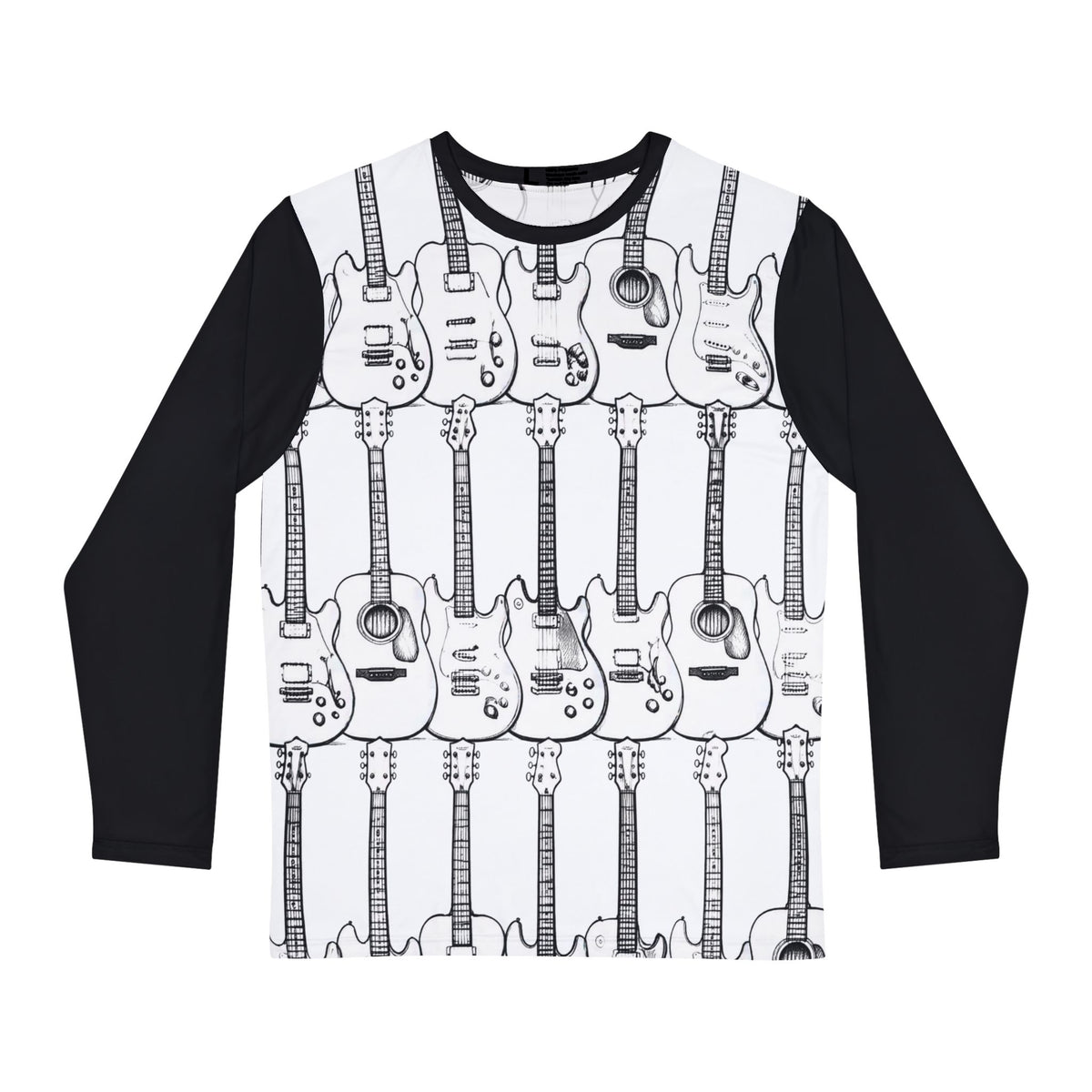 Monochrome Sketches Guitars Long Sleeve Shirt