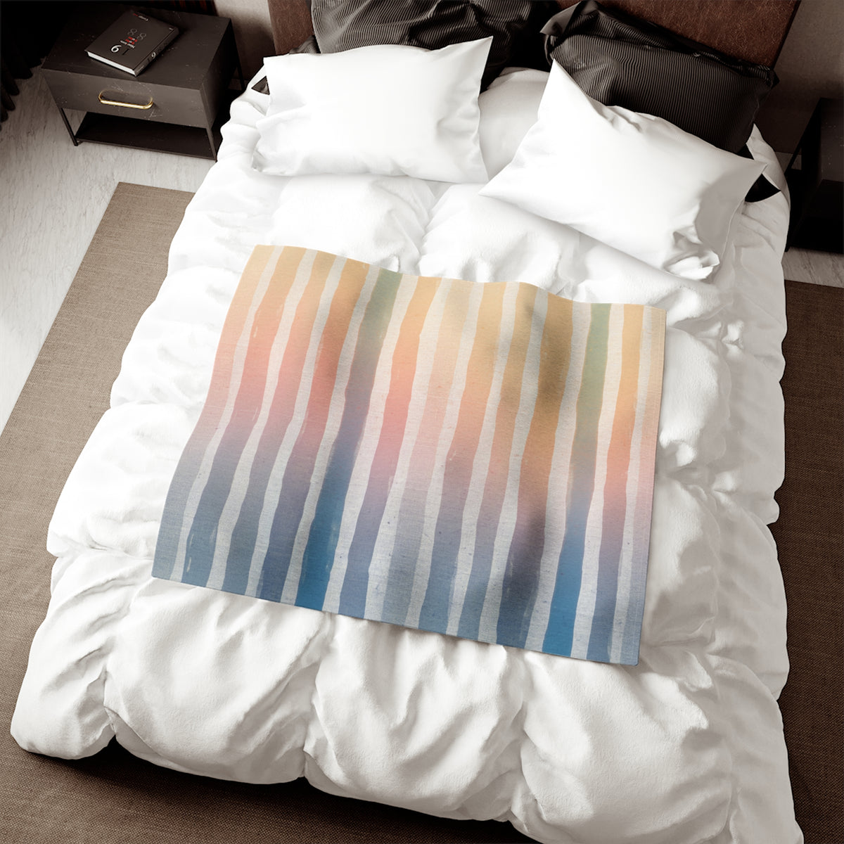 Sunrise Stripes Sweatshirt Blanket
