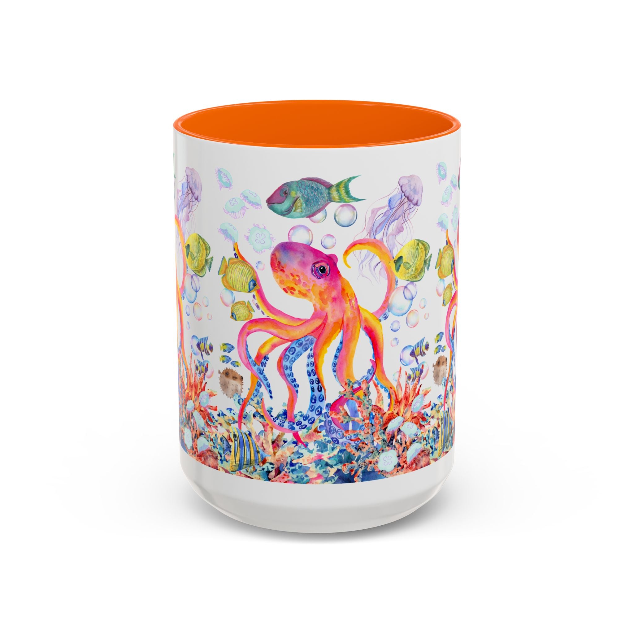 Coffee Mug | Colorful Octopus Accent Mug 11/15oz