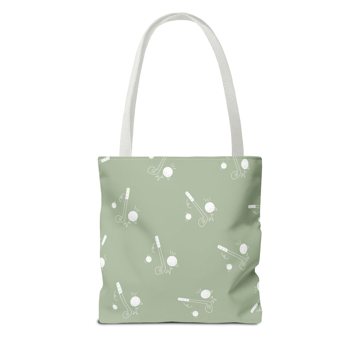 Sage Green and Golf Pattern Tote Bag