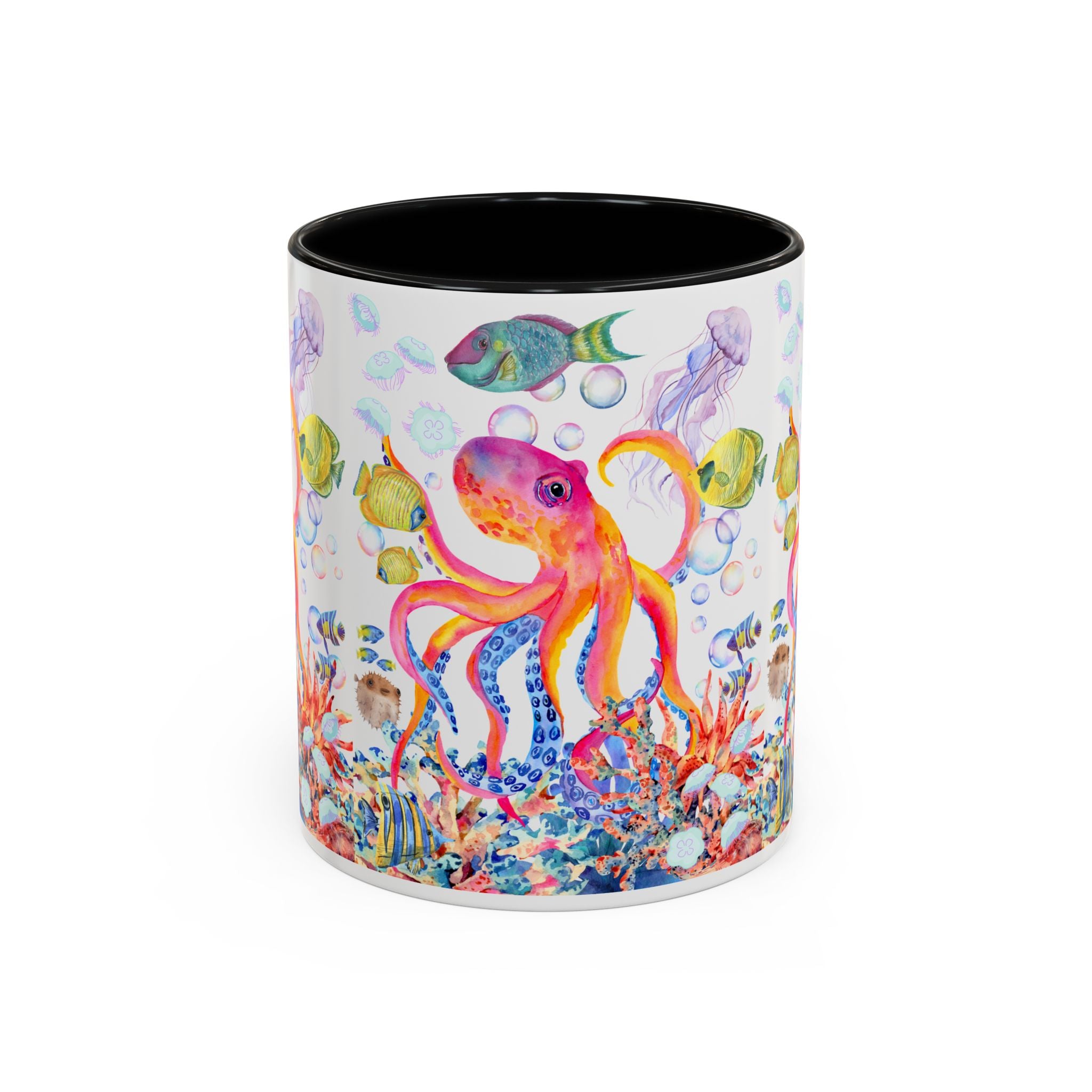 Coffee Mug | Colorful Octopus Accent Mug 11/15oz
