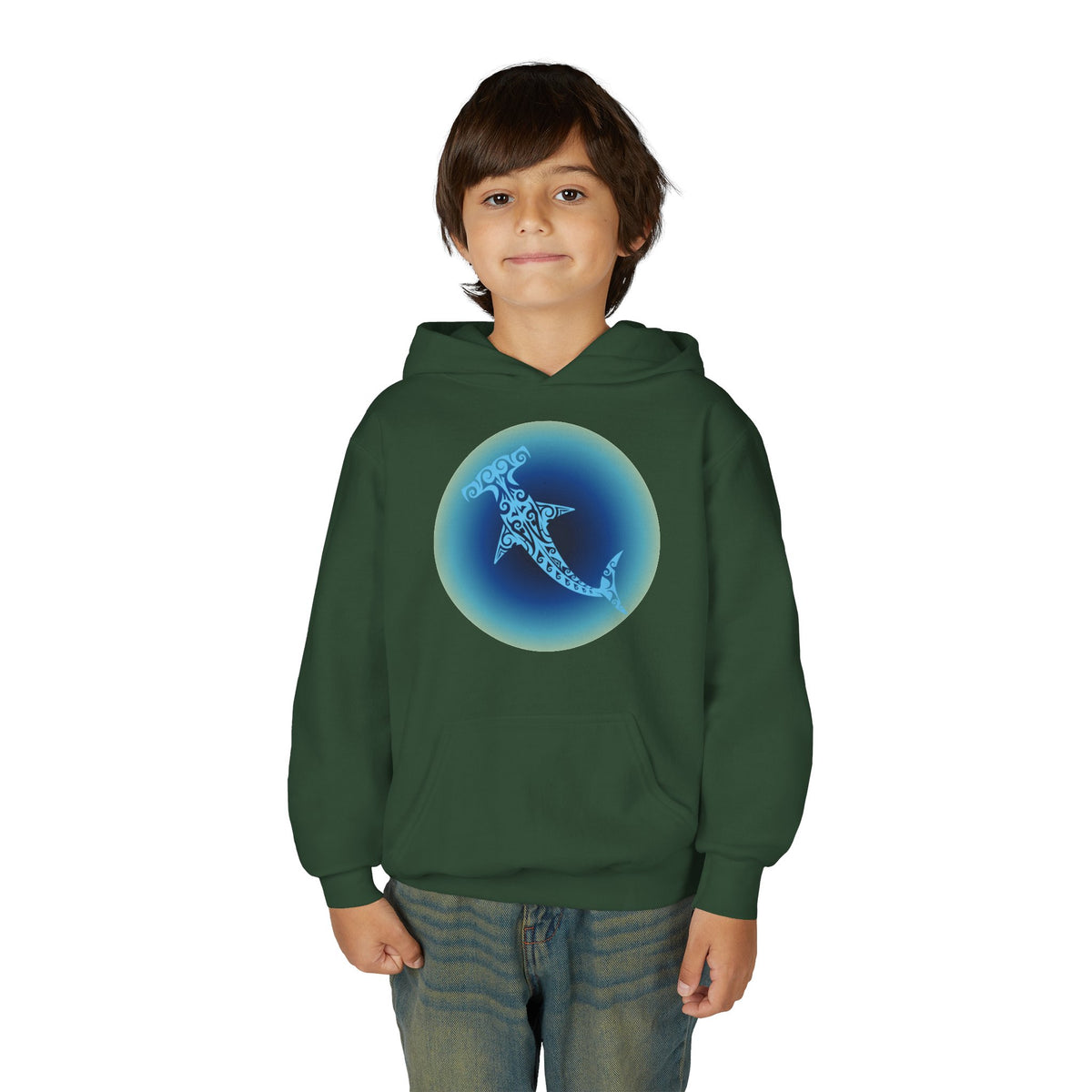 Tribal Hammerhead Youth Hoodie