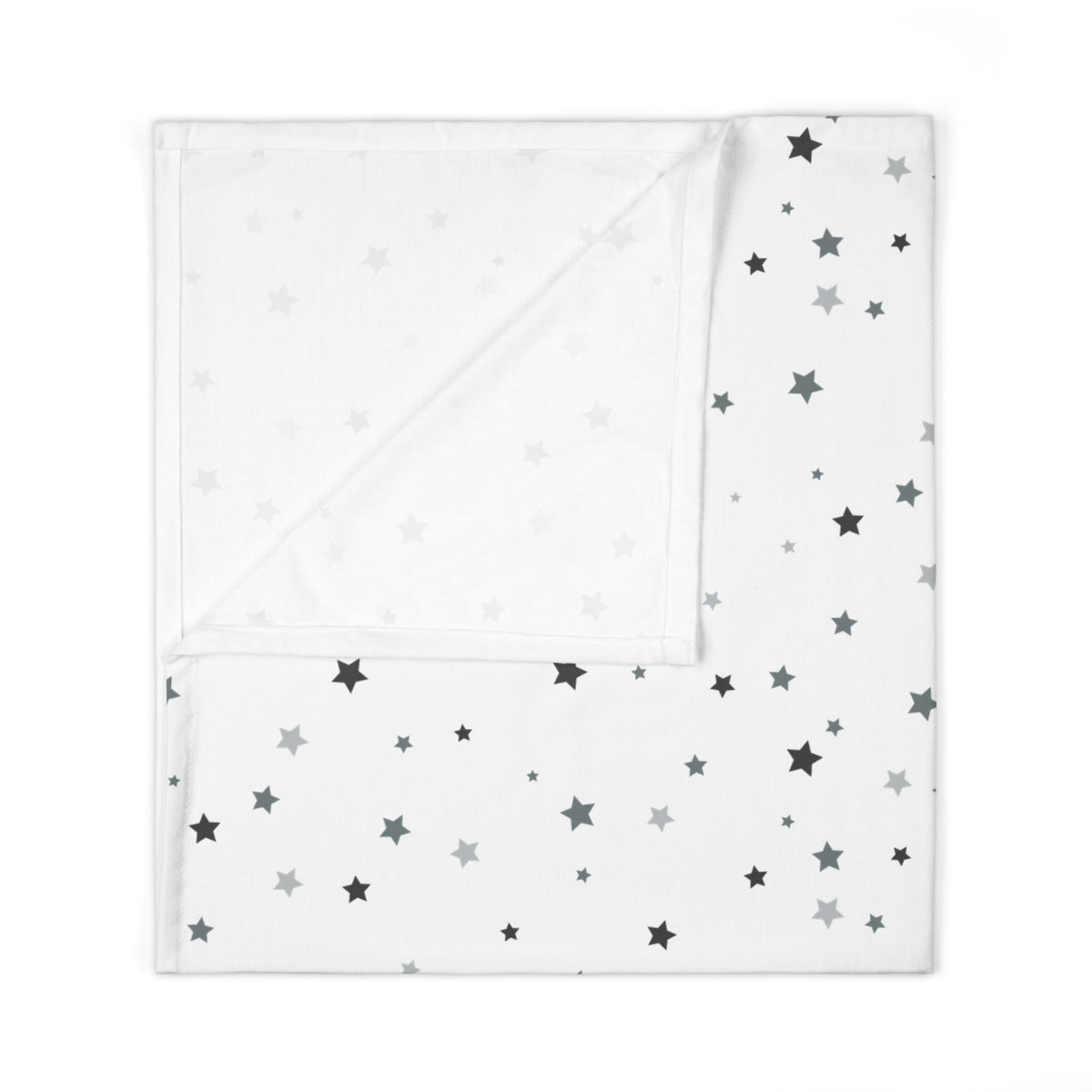 Baby Swaddle Blanket | Soft Neutral Star Print on Jersey Newborn Wrap