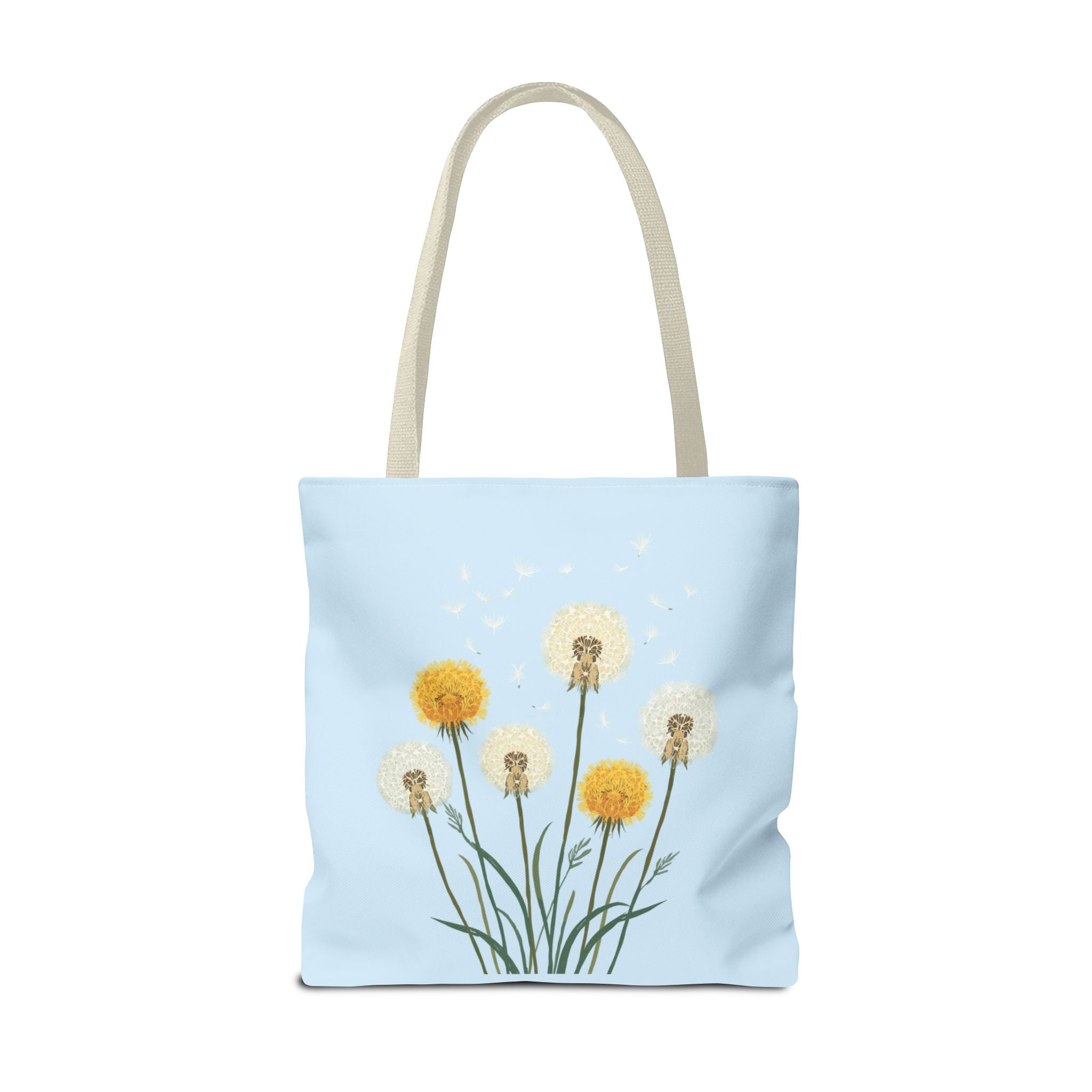 Tote Bag | Dandelions on Light Blue Background