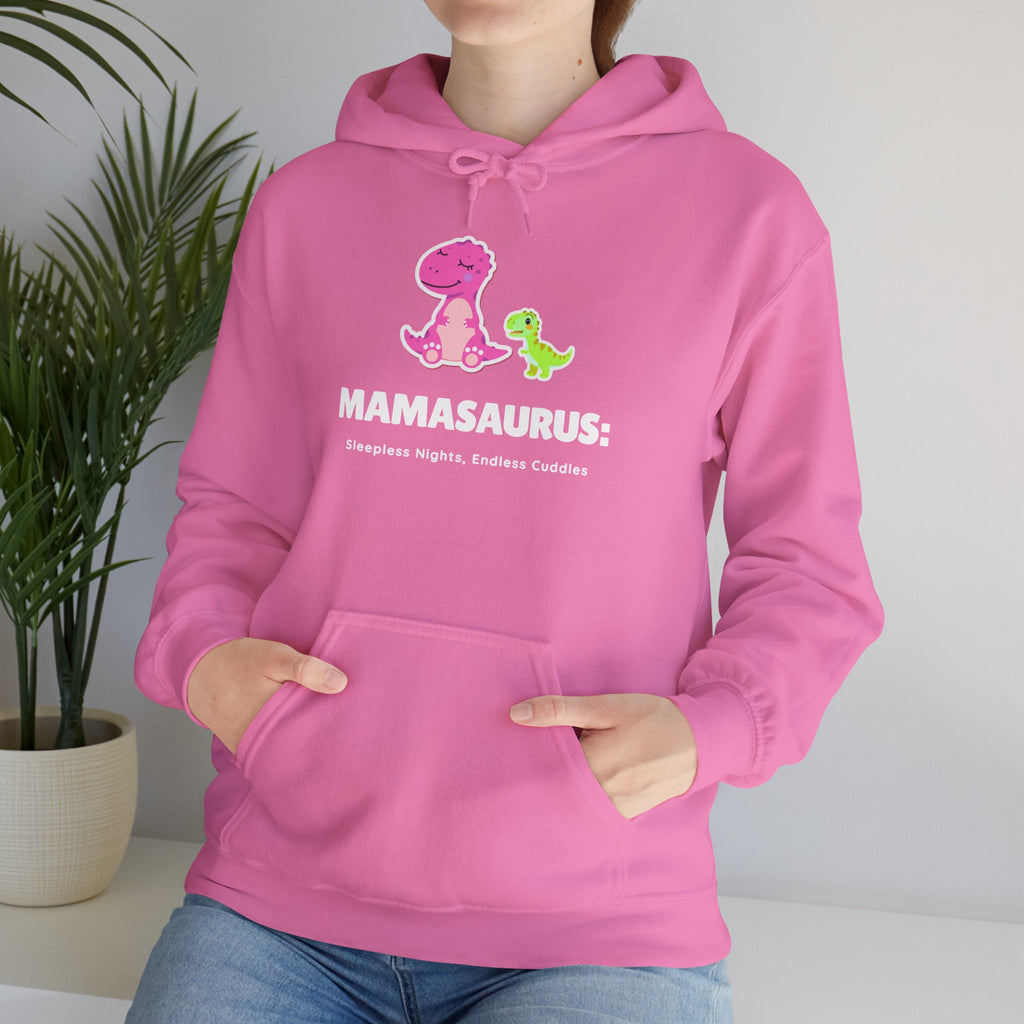 Pink Mama Dino with Baby Hoodie
