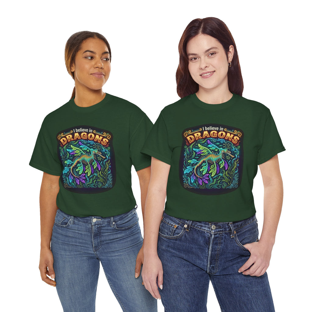 T-Shirt | 'I Believe in Dragons' Colorful Graphic Tee