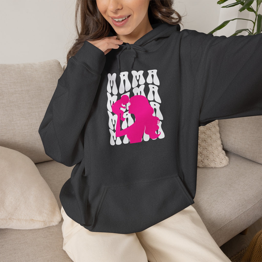Hoodie | 'Mama' & Silhouette Pink Graphic